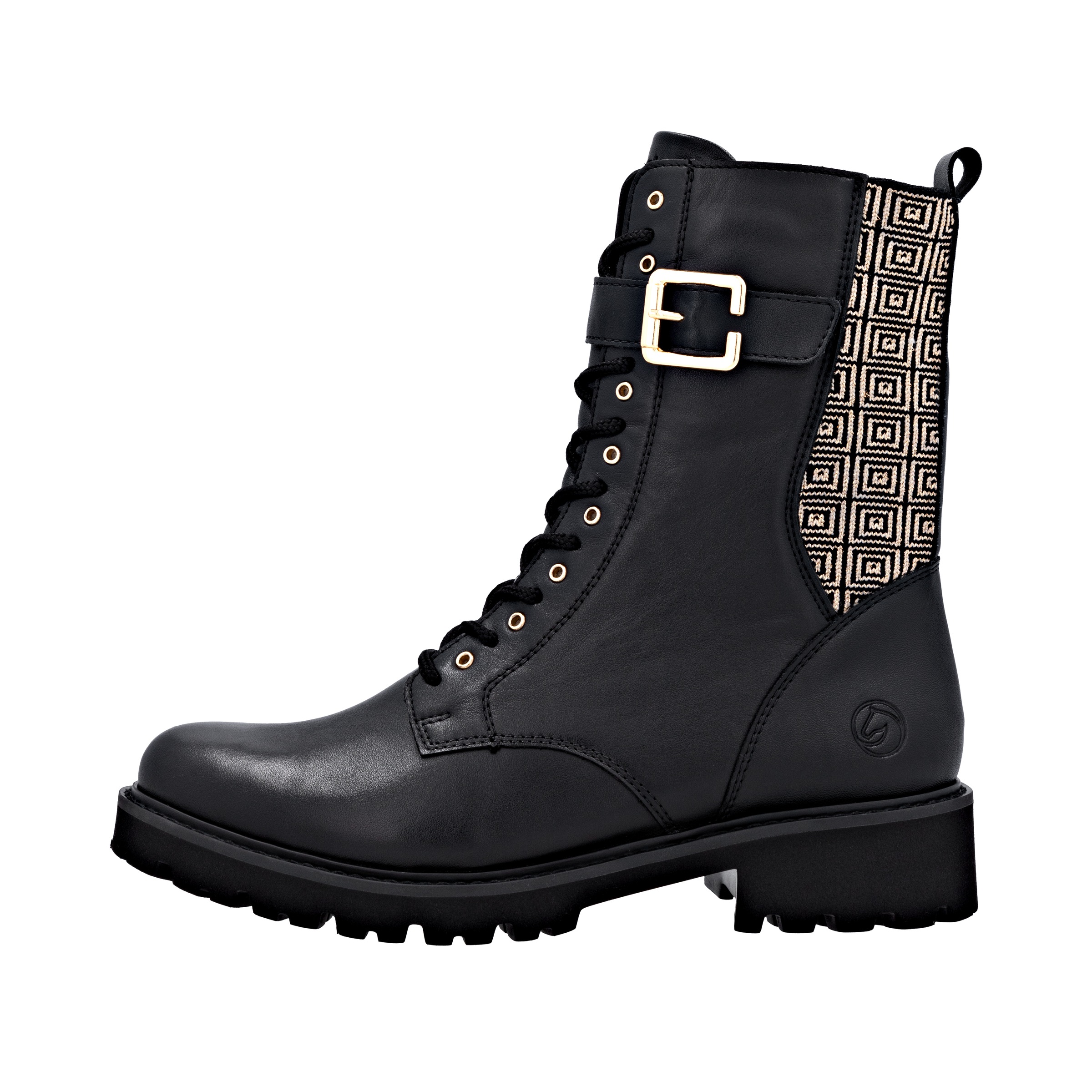 Remonte Schnürstiefelette, Schnürboots, Profilsohle, Blockabsatz, mit Innenreißverschluss