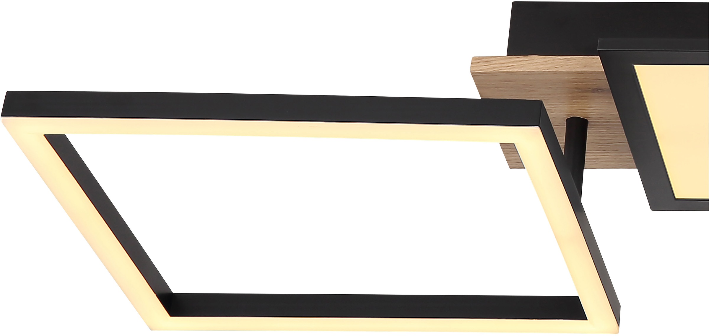 GLOBO LIGHTING LED Deckenleuchte »BOSSY« LED-Modul Warmweiß Deckenlampe/Wohnzimmer/Schlafzimmer/modern/Holz