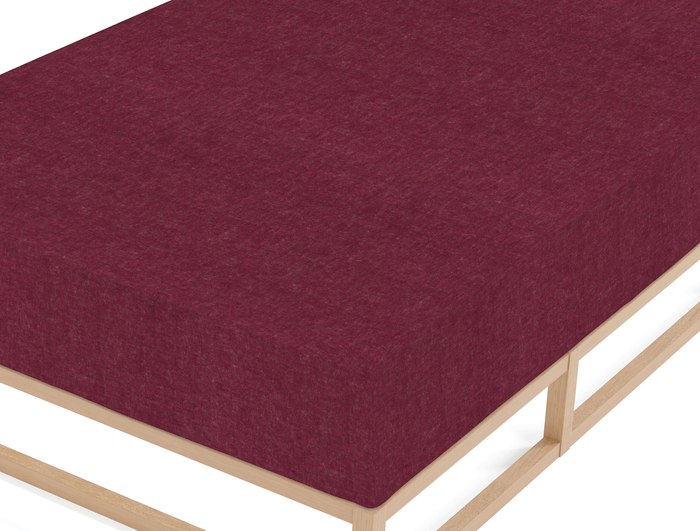 Biberna Spannbettlaken »Hermal Biber, Melange-Optik, in Gr. 90x200, 140x200 oder 180x200 cm«, 100% Baumwolle, weich + warm, Matratzenhöhe bis 22 cm, Made in Germany