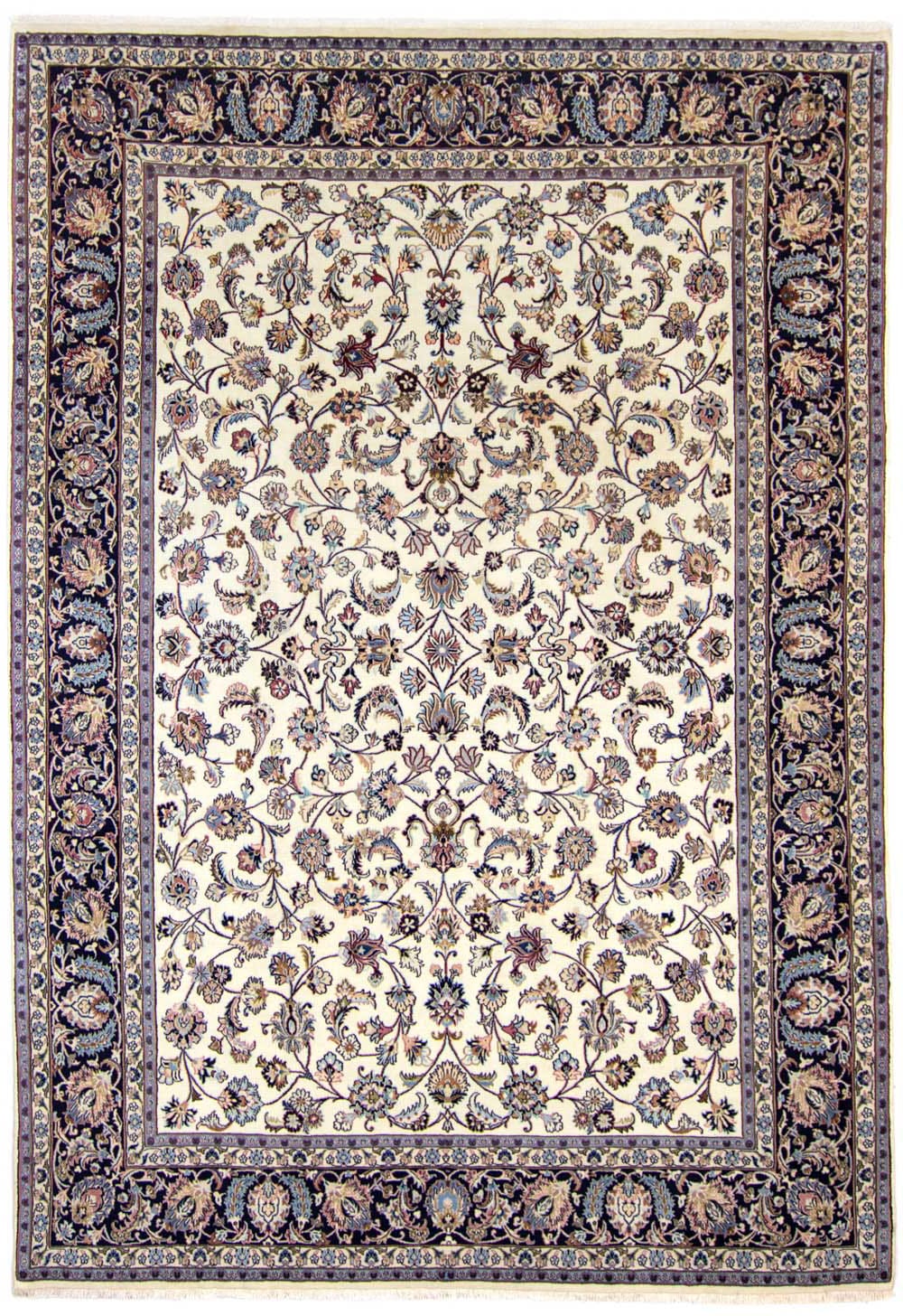 Bild von morgenland Wollteppich »Maschad Durchgemustert Beige 342 x 246 cm«, rechteckig, Unikat mit Zertifikat