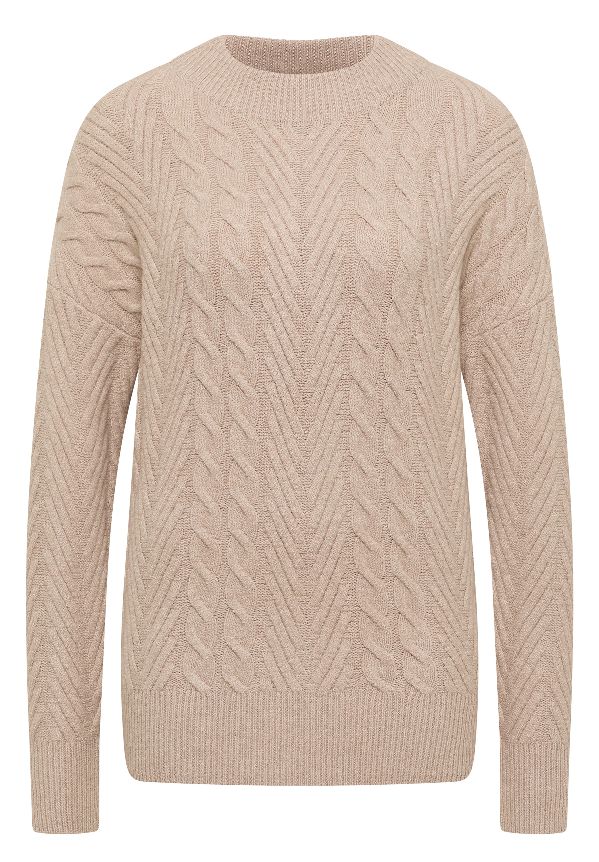 Cecil Strickpullover mit Turtle Neck, Zopfmuster