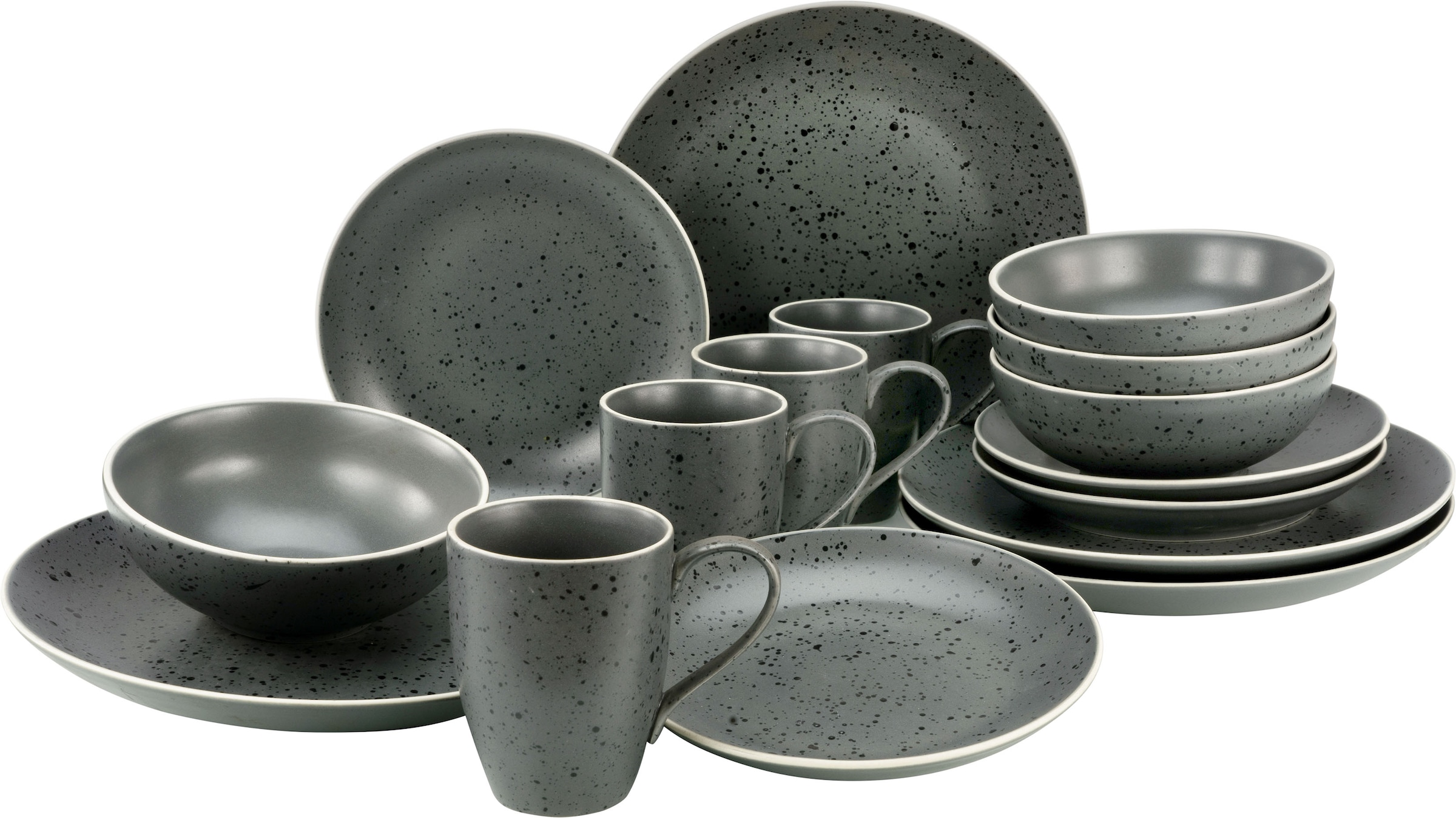 CreaTable Kombiservice »Geschirr-Set Industrial Chic«, (Set, 16 tlg., Kaffe günstig online kaufen