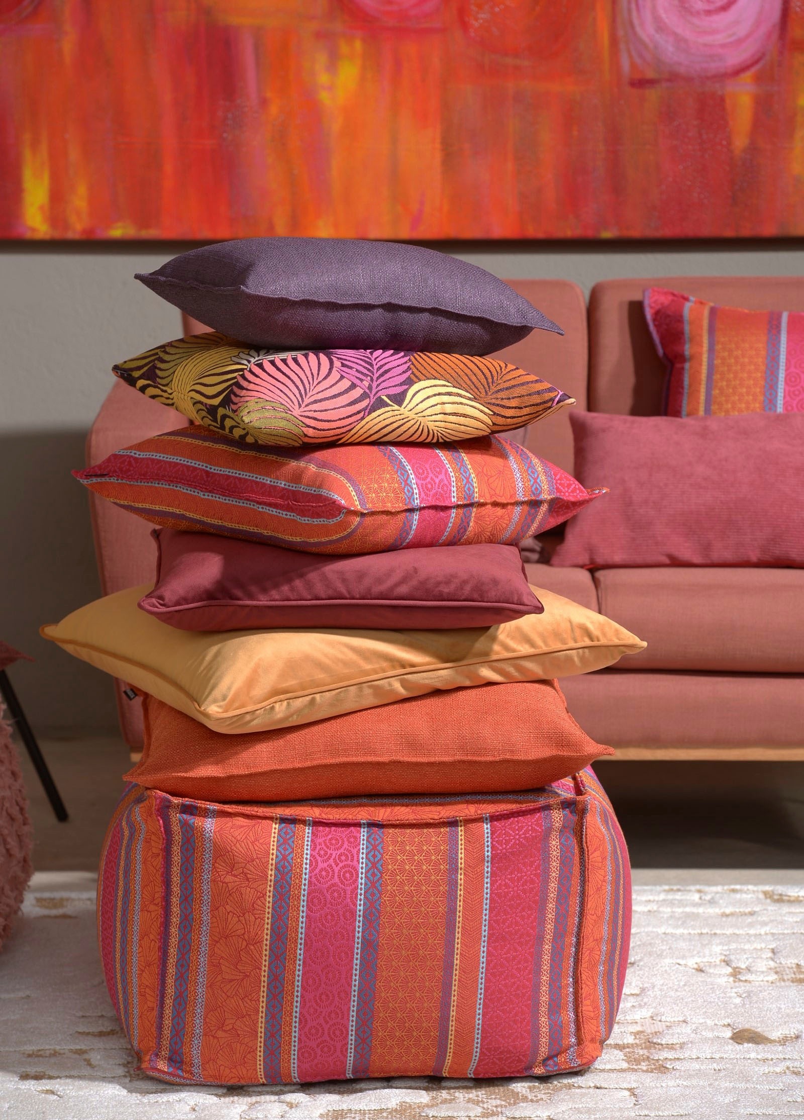H.O.C.K. Dekokissen »Bailey«, orientalisch bunt gestreift