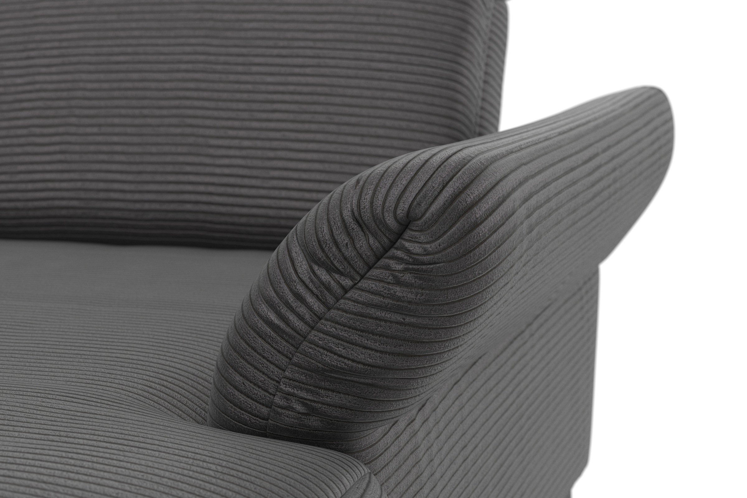 INOSIGN Ecksofa »Coco L-Form«, Sitztiefen-, Arm- und Kopfteilverstellung, Cord-Bezug, Fußhöhe 15 cm