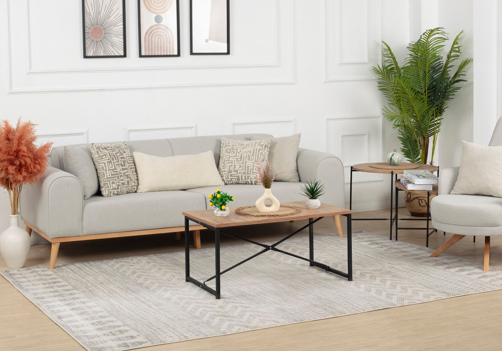 Livabliss Teppich »MYKONOS«, rechteckig, 8 mm Höhe, Skandi Design, Modern B günstig online kaufen