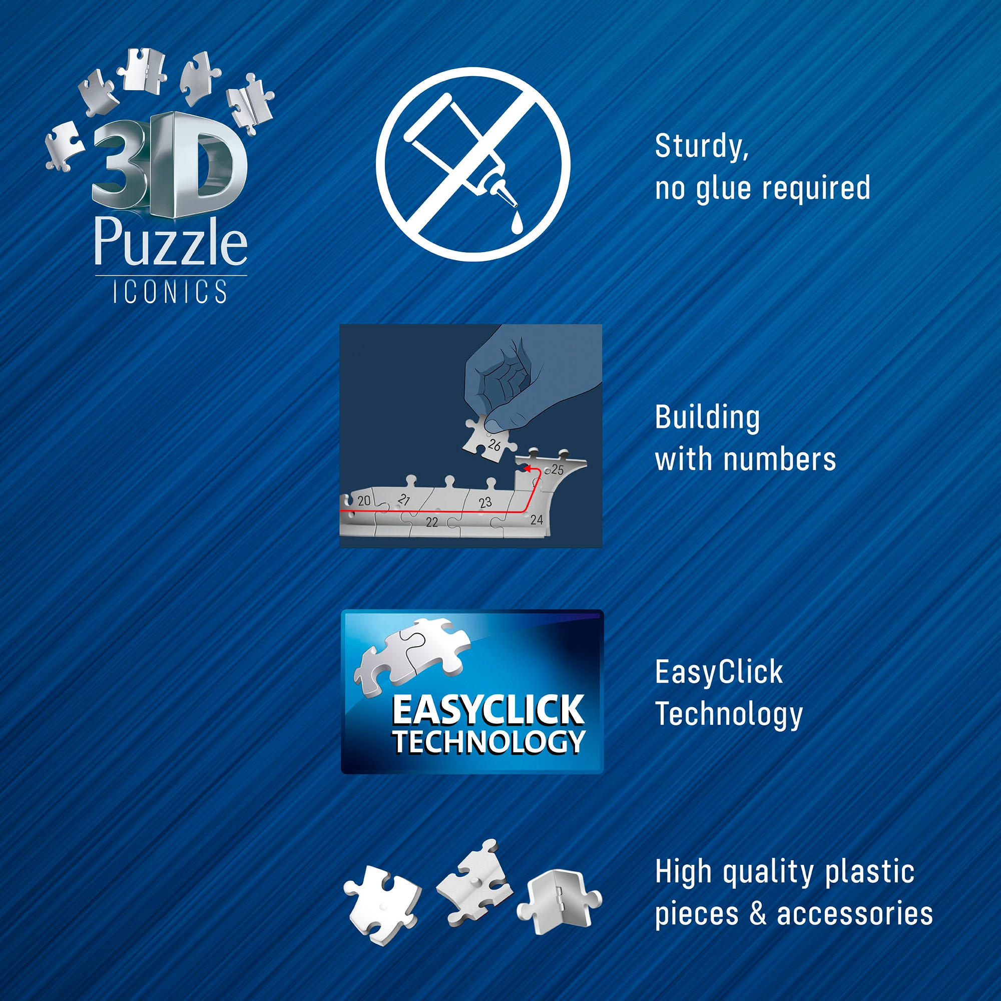 Ravensburger 3D-Puzzle »Iconics: Freiheitsstatue - mit Licht«, Made in Europe