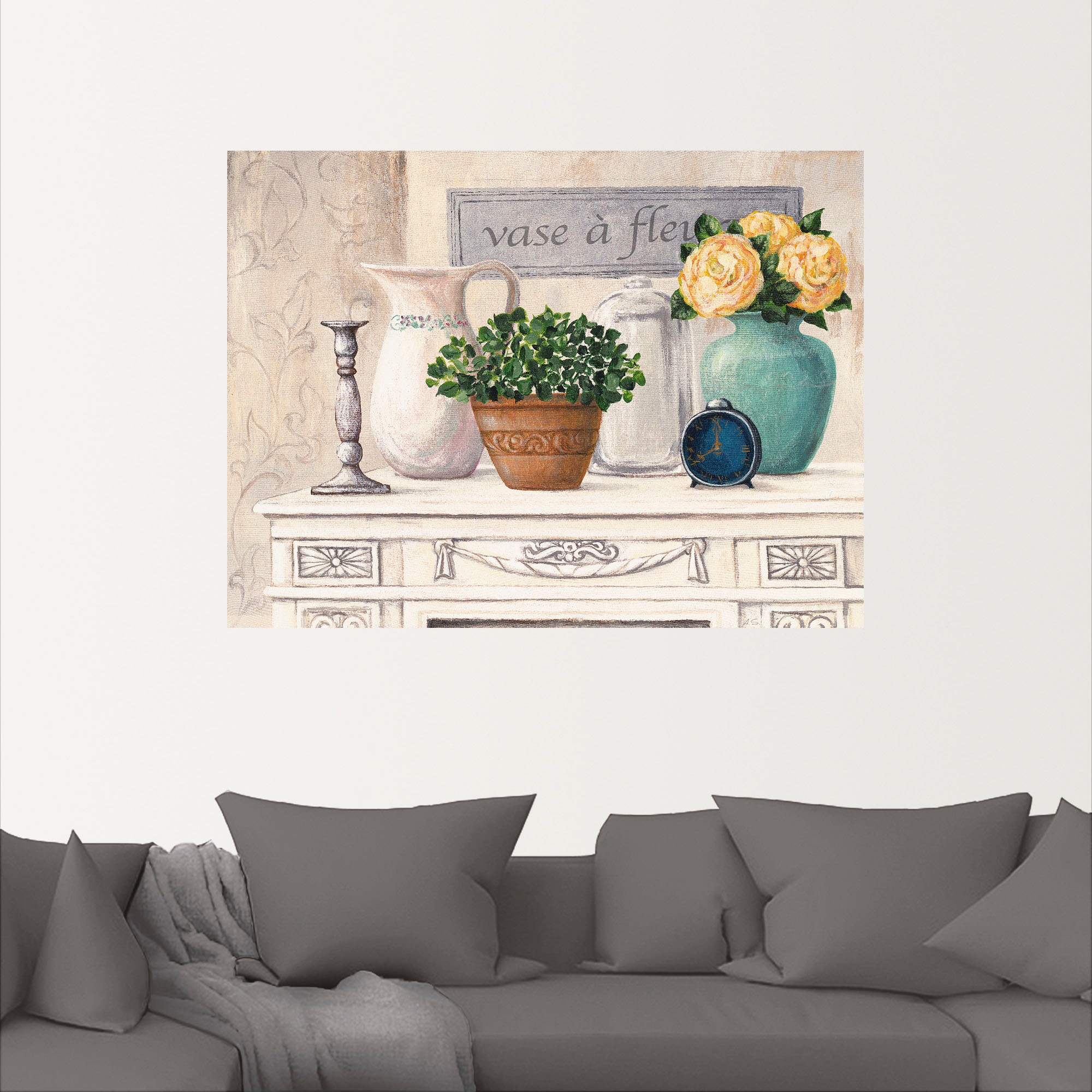 Artland Wandbild »Vasen mit Blumen«, Vasen & Töpfe, (1 St.), als Alubild, Outdoorbild, Wandaufkleber in verschied. Größen