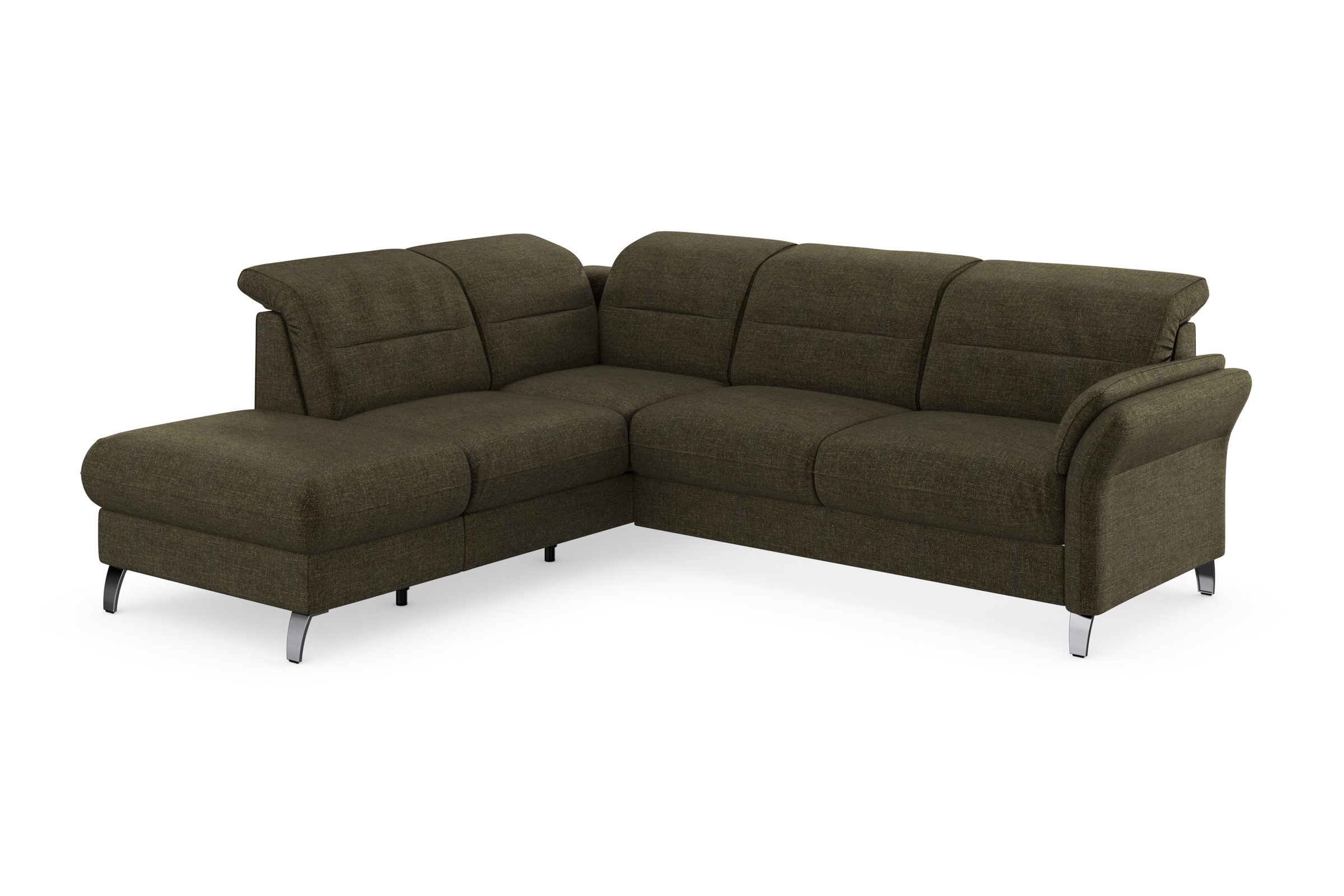 sit&more Ecksofa »Grenoble L-Form mit Federkern«, wahlweise mit Bettfunktion, Bettkasten, Arm- und Kopfteilverstellung