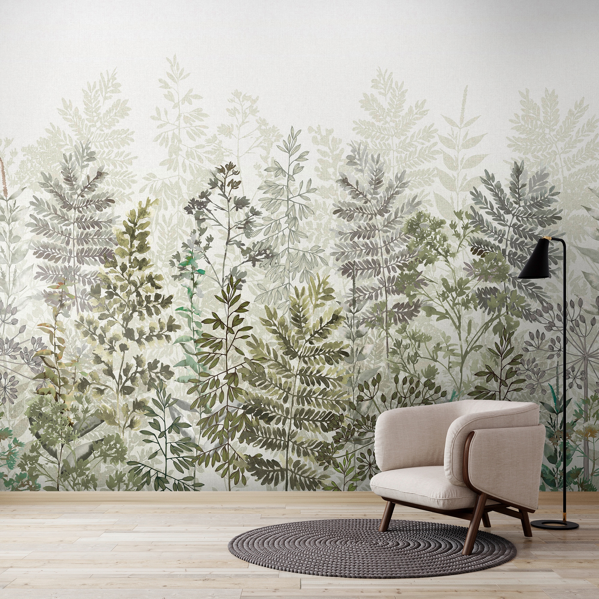 Art for the home Fototapete »Blatt-Silhouette« Motiv glatt Design Tapeten günstig online kaufen