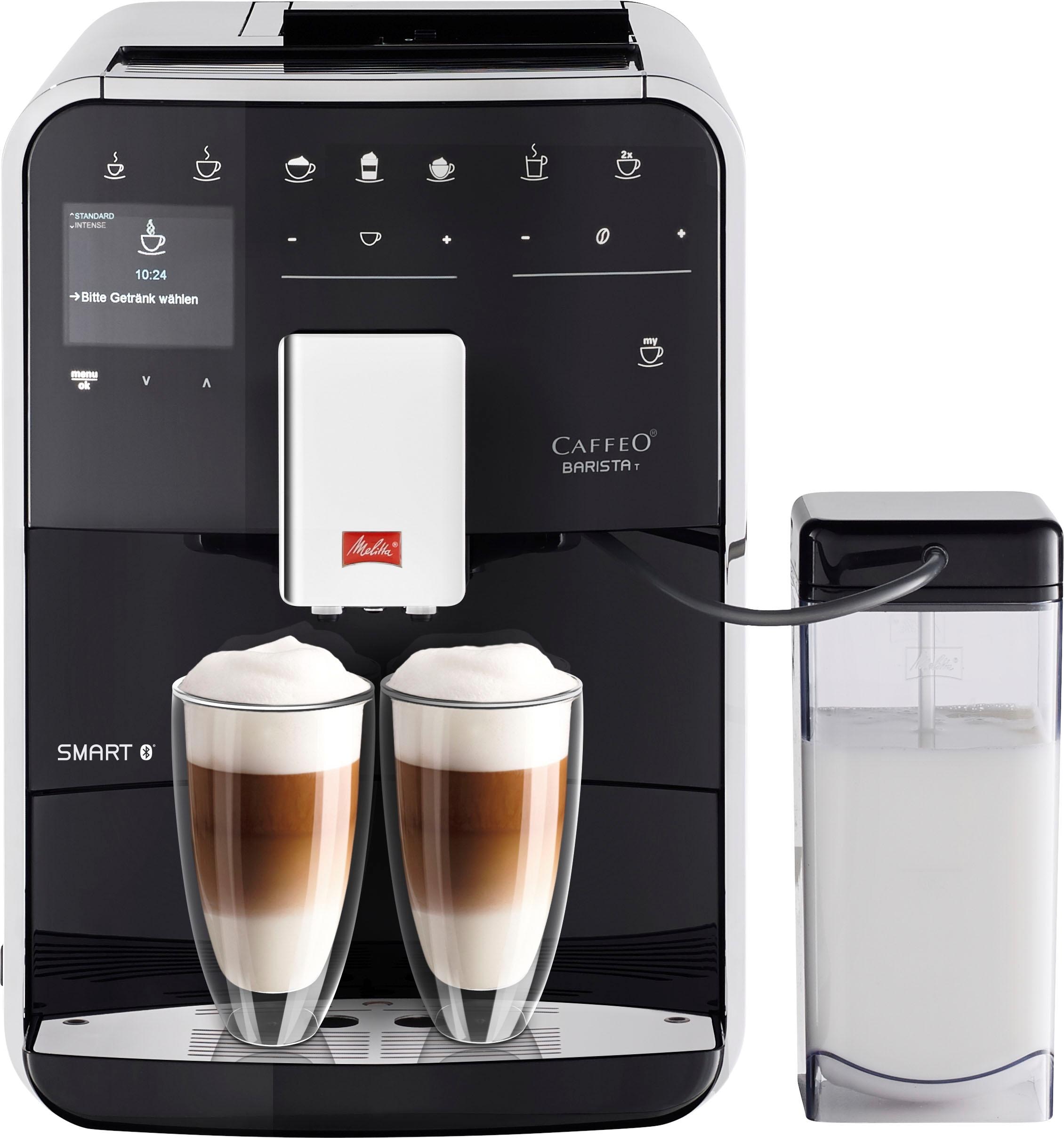 Melitta Kaffeevollautomat »Barista T Smart® F 83/0-102, schwarz«, 4 Benutzerprofile& 18 Kaffeerezepte, nach italienischem Originalrezept