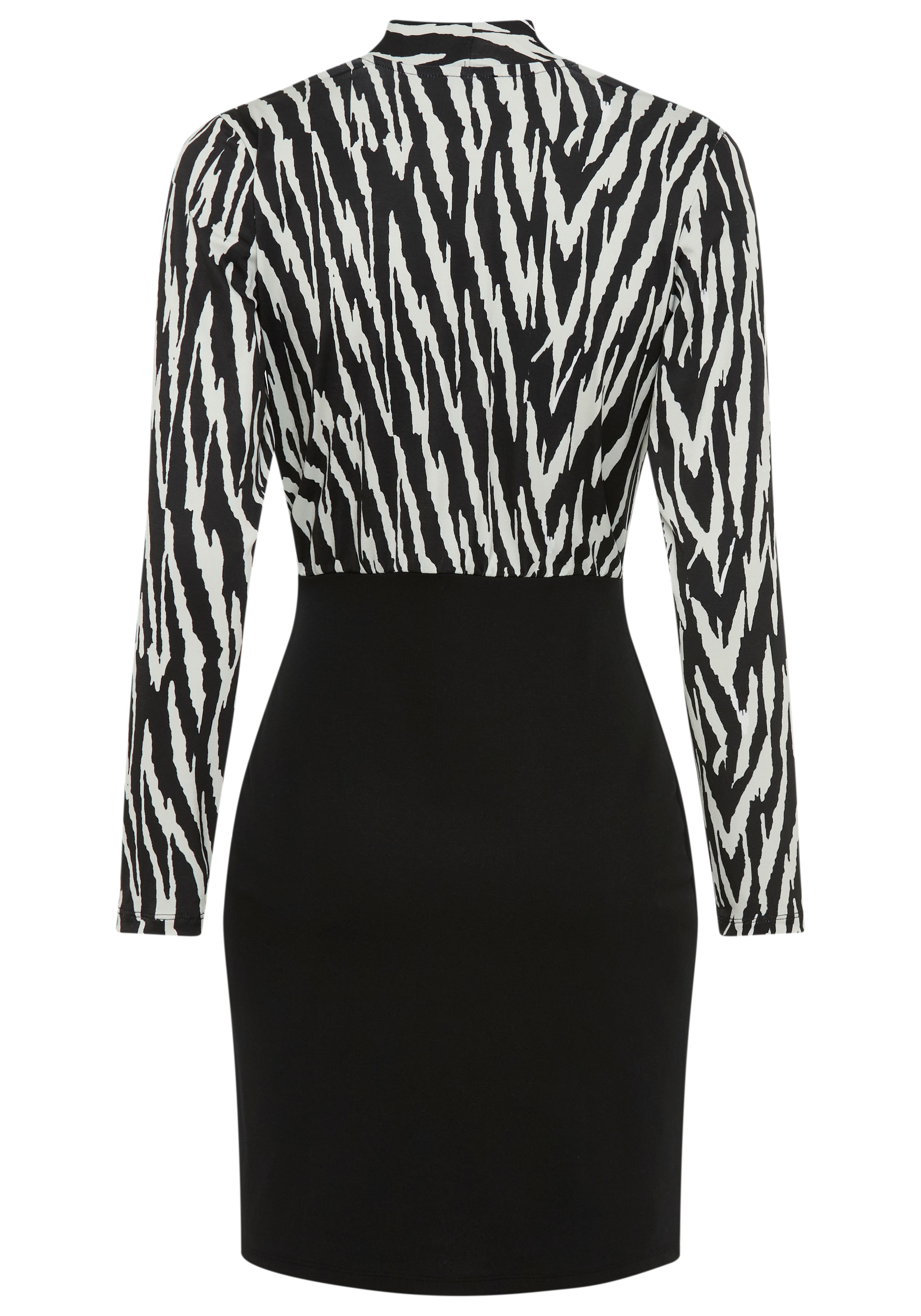Bruno Banani Jerseykleid, mit eleganter Wickeloptik und Print - NEUE KOLLEKTION