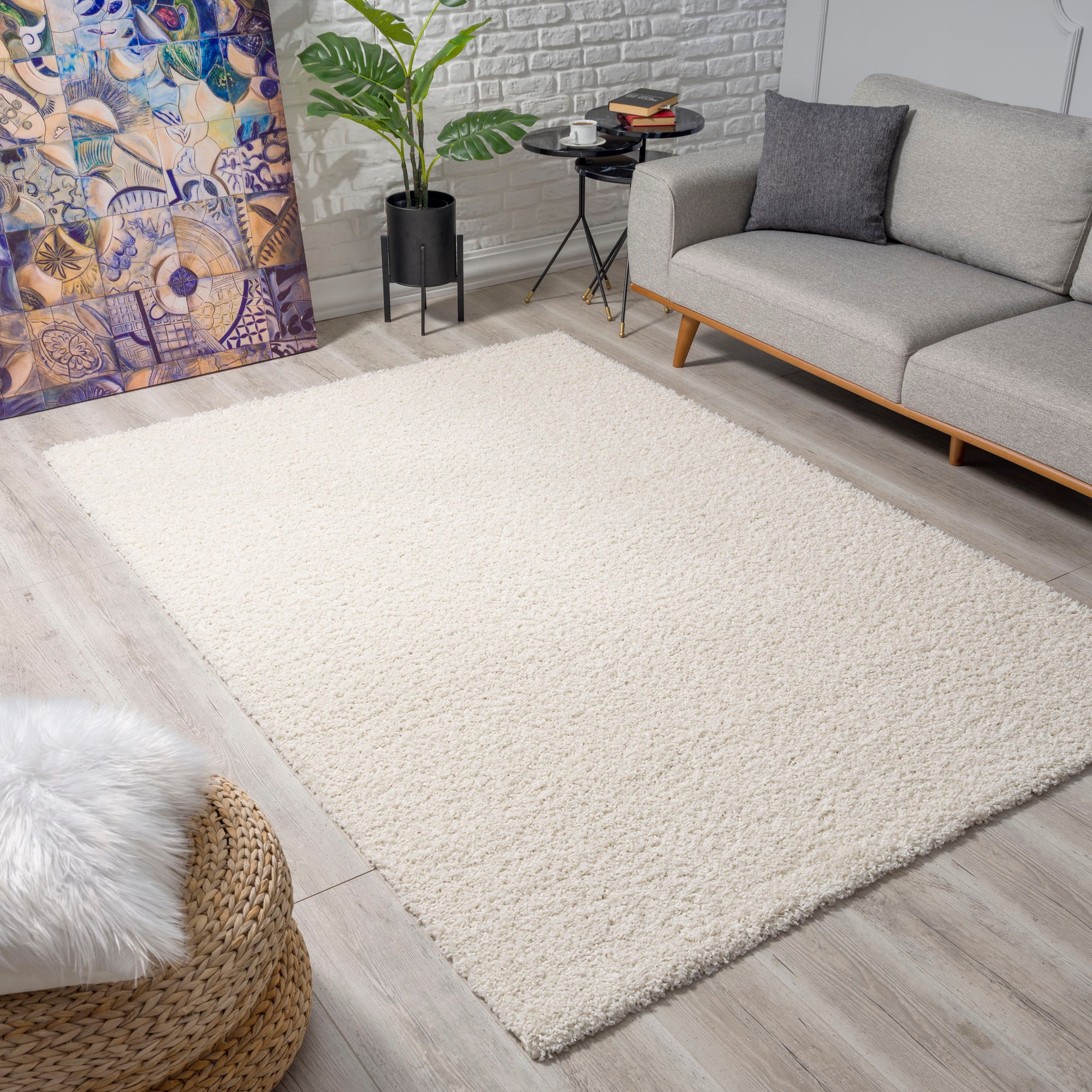 Sanat Hochflor-Teppich "LOCA" rechteckig 30 mm Höhe Wohnzimmer, Langflor, S günstig online kaufen