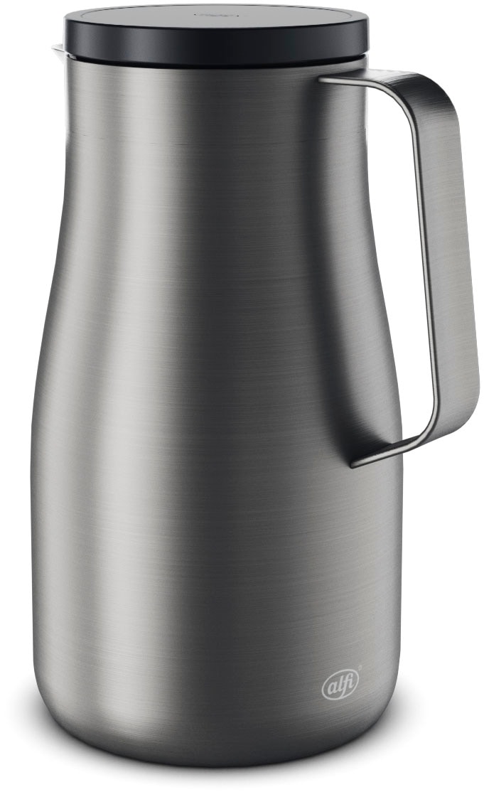Alfi Isolierkanne »STUDIO, aus doppelwandigem Edelstahl, spülmaschinenfest«, 1 l, (1 St.), 12h heiß & 24h kalt, ergonomischer Griff, große Öffnung