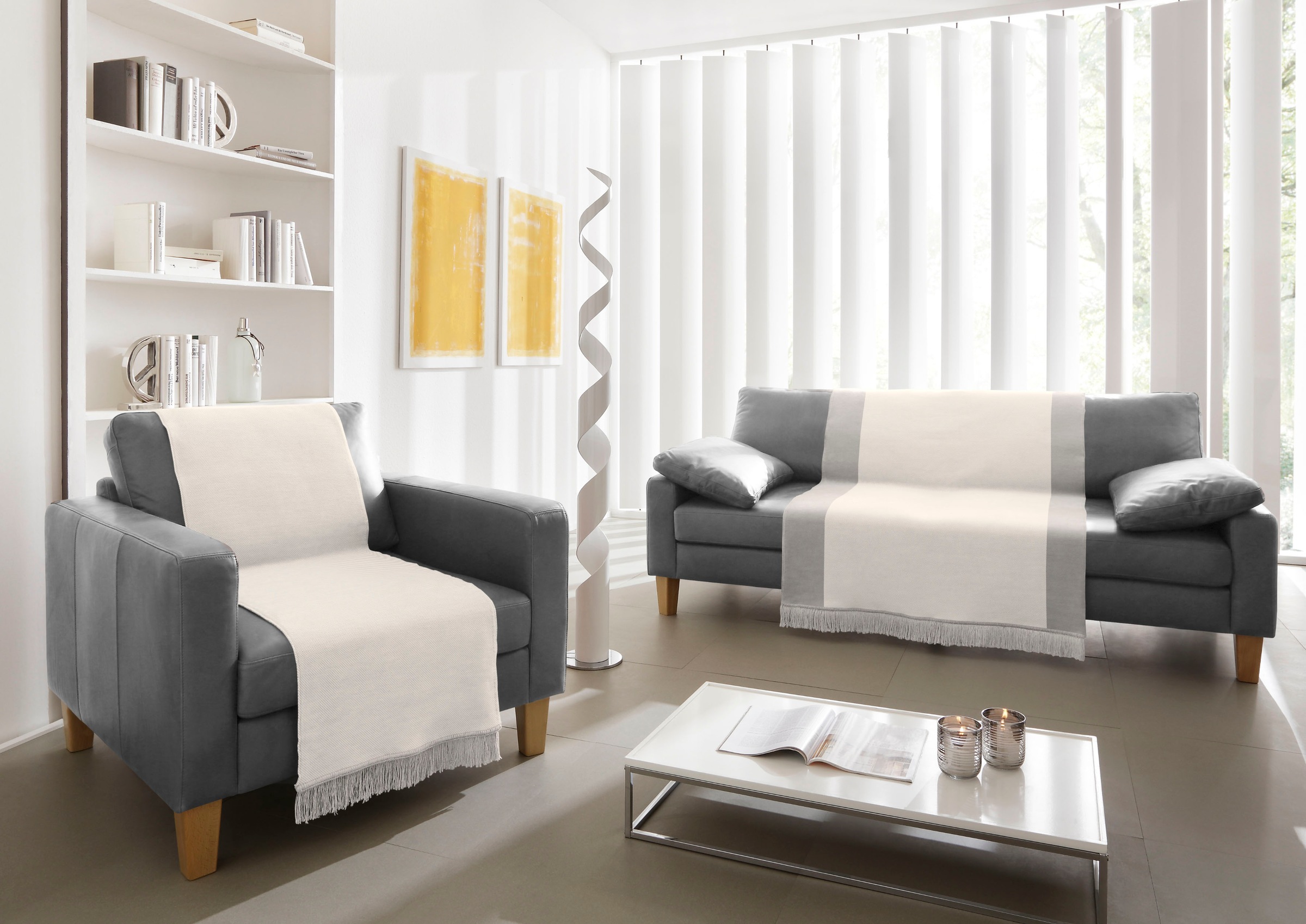 Biederlack Wohndecke »Salt & Pepper«, mit Melange-Optik günstig online kaufen