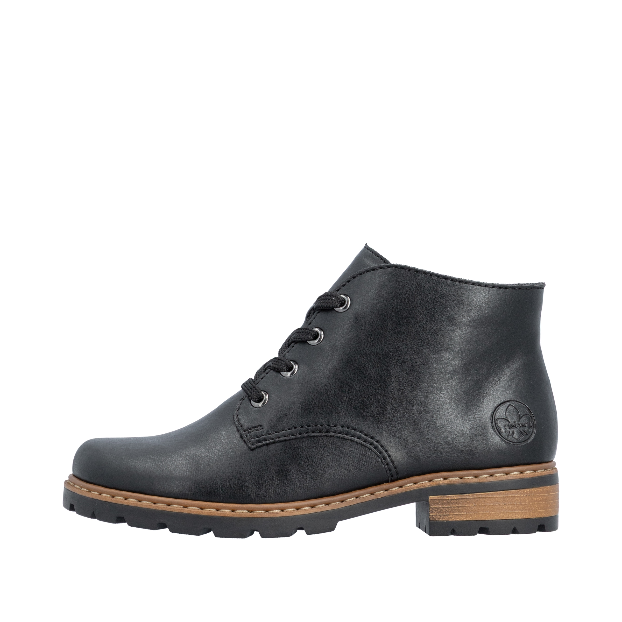 Rieker Schnürstiefelette  Schnürboots, Ankleboots mit Blockabsatz