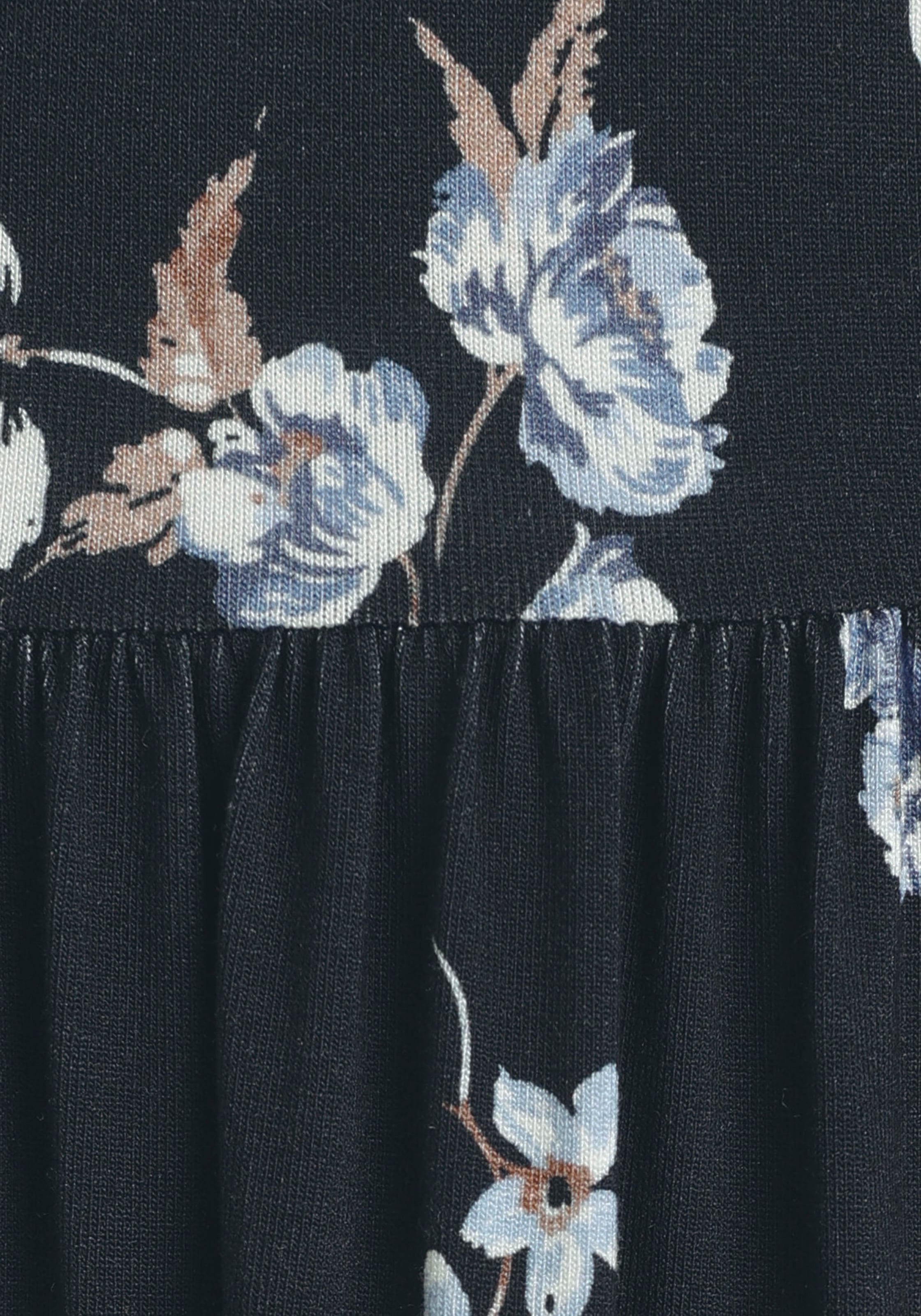 Laura Scott Jerseykleid, mit Rüschenkante und Blumenmuster