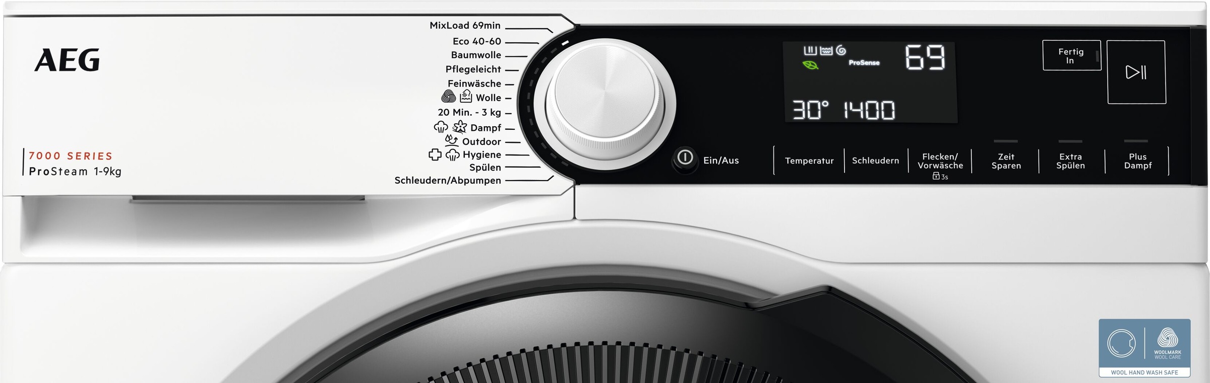 AEG Waschmaschine 7000 ProSteam® »LR7GA49FL«, 9 kg, 1400 U/min, AEG-Schontr günstig online kaufen