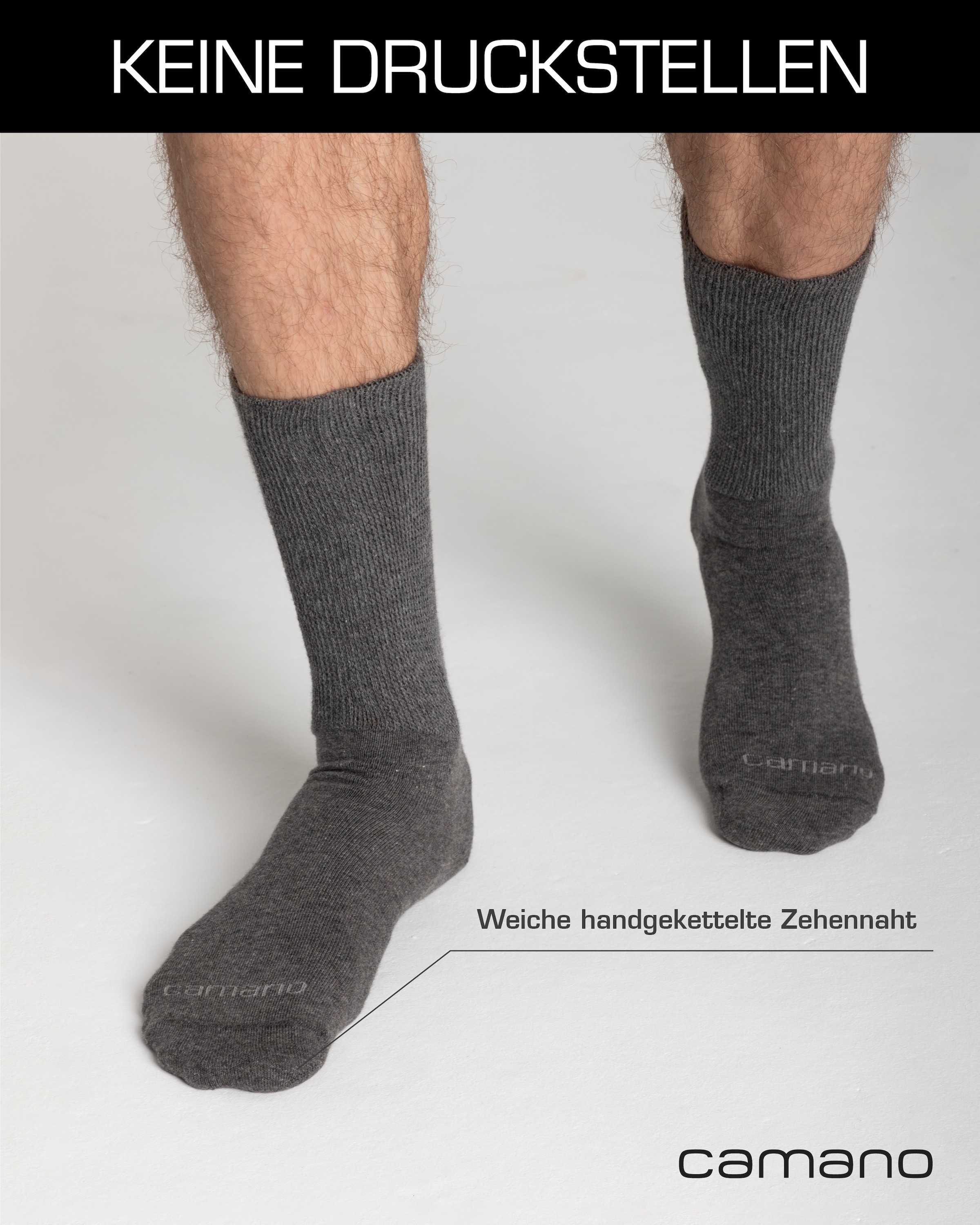 Camano Diabetikersocken »comfort« 4 Paar tlg. mit besonders Venen-freundlichem Material