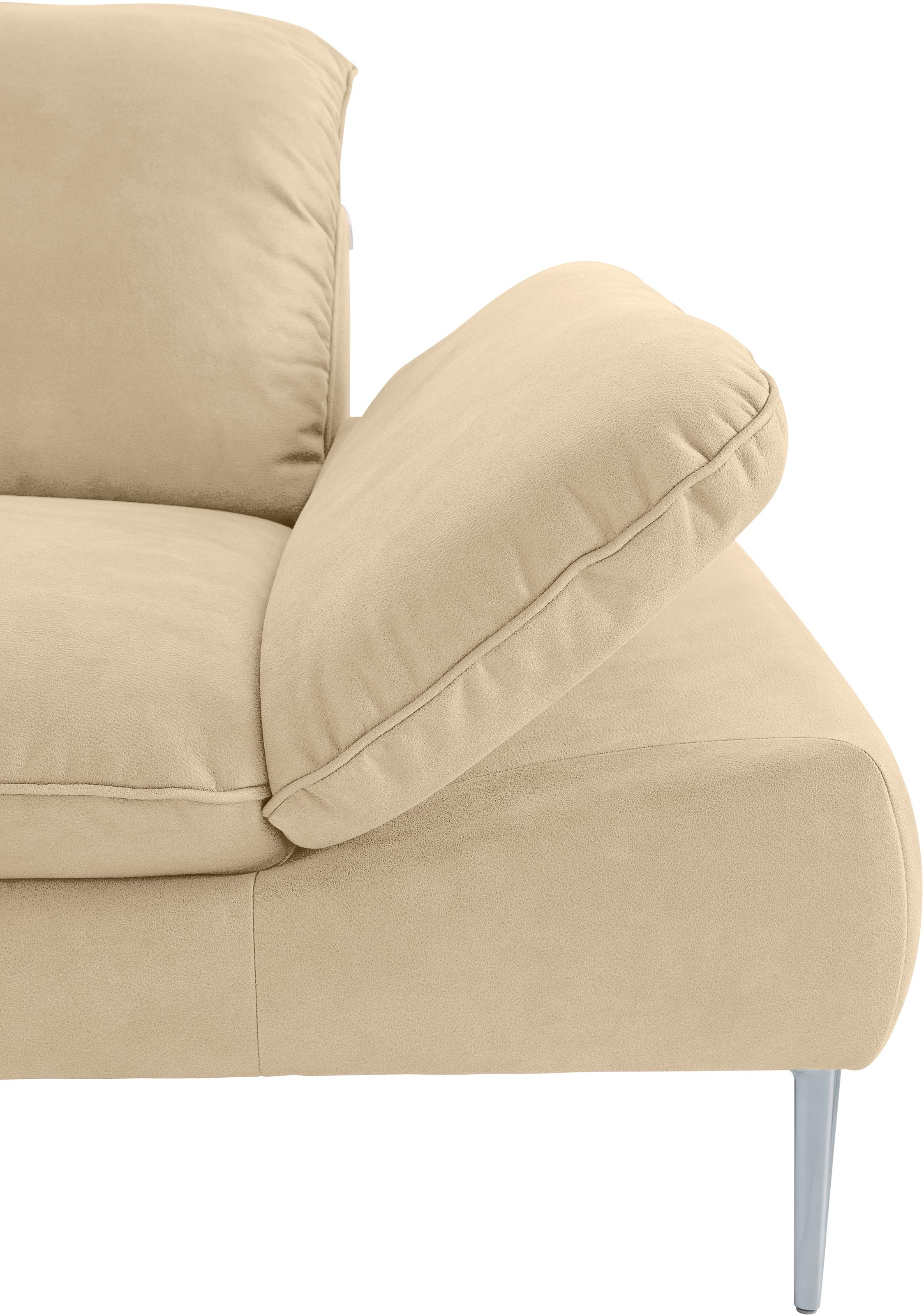 W.SCHILLIG Ecksofa »enjoy&MORE, Designsofa, elegant und bequem, L-Form«, mit Sitztiefenverstellung, Füße silber matt, Breite 310 cm