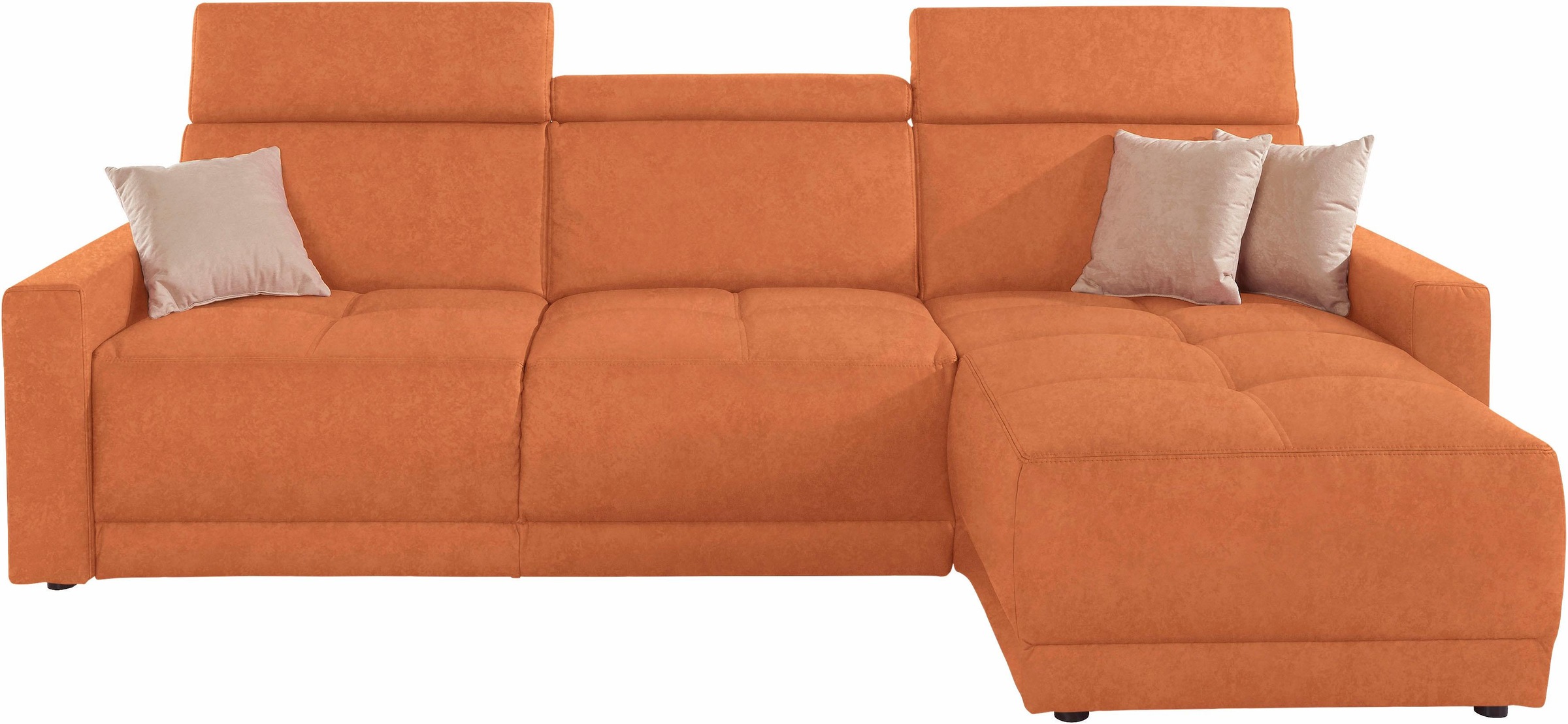 DOMO collection Ecksofa »Ava mit moderner Sitzheftung & toller Doppelnaht, günstig online kaufen