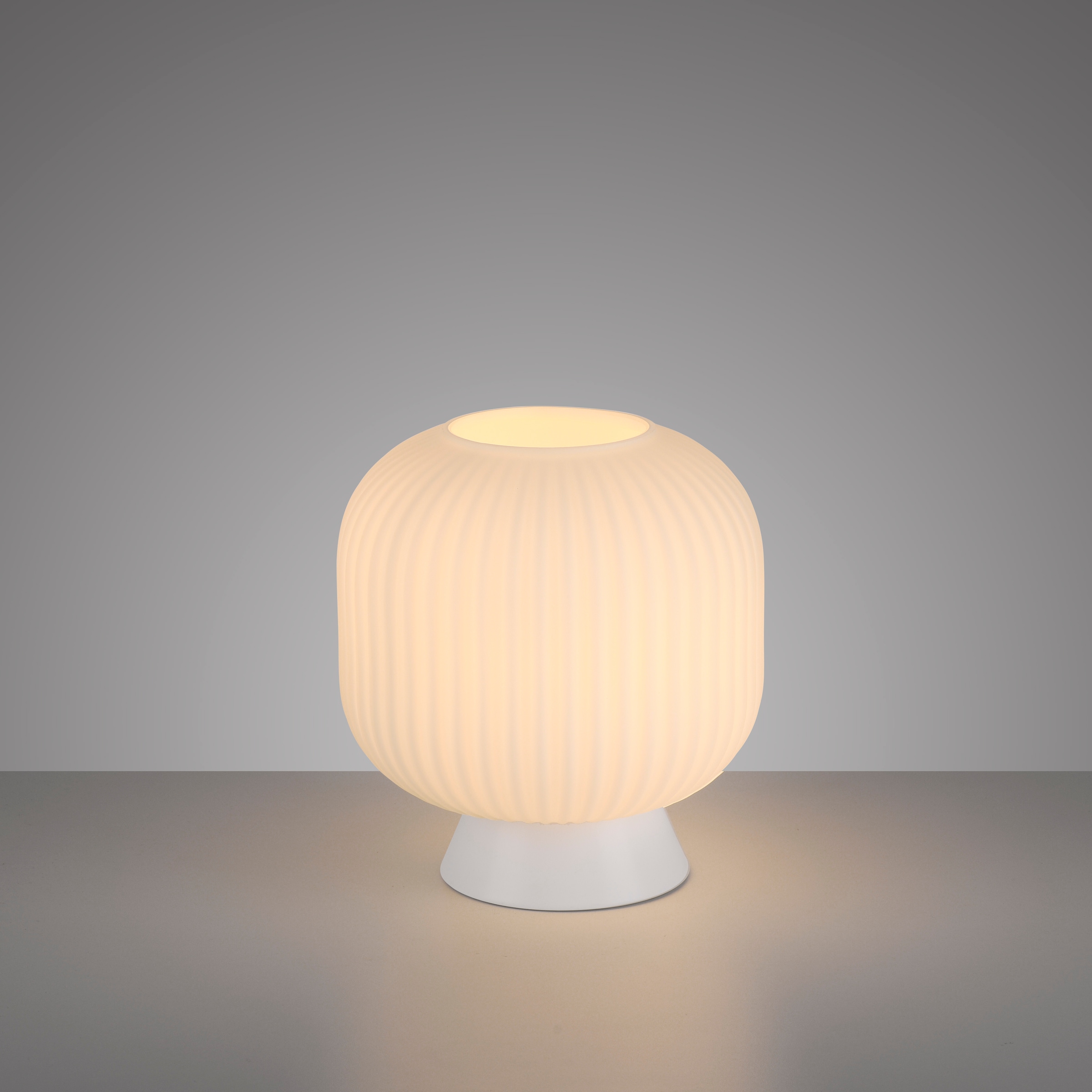 SCHÖNER WOHNEN-Kollektion LED Tischleuchte »NAMI« E27 1 Stk. SCHÖNER WOHNEN Kollektion, Schnurschalter, geriffeltes Glas