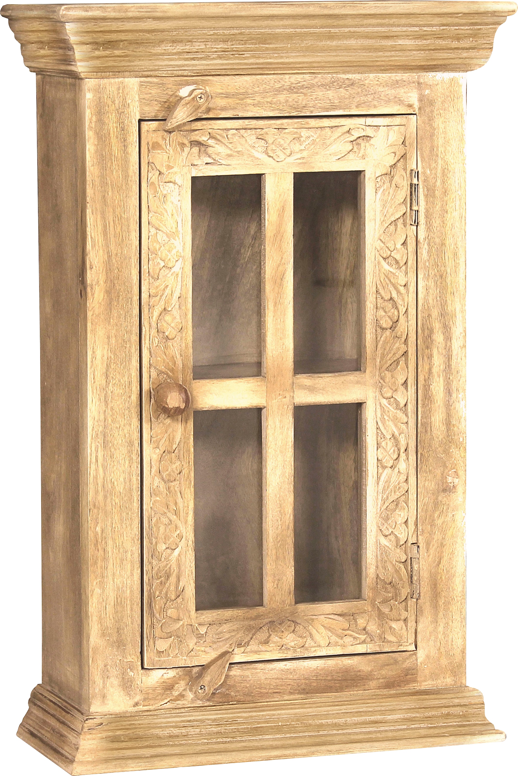 SIT Hängeschrank, Mit Holzschnitzereien