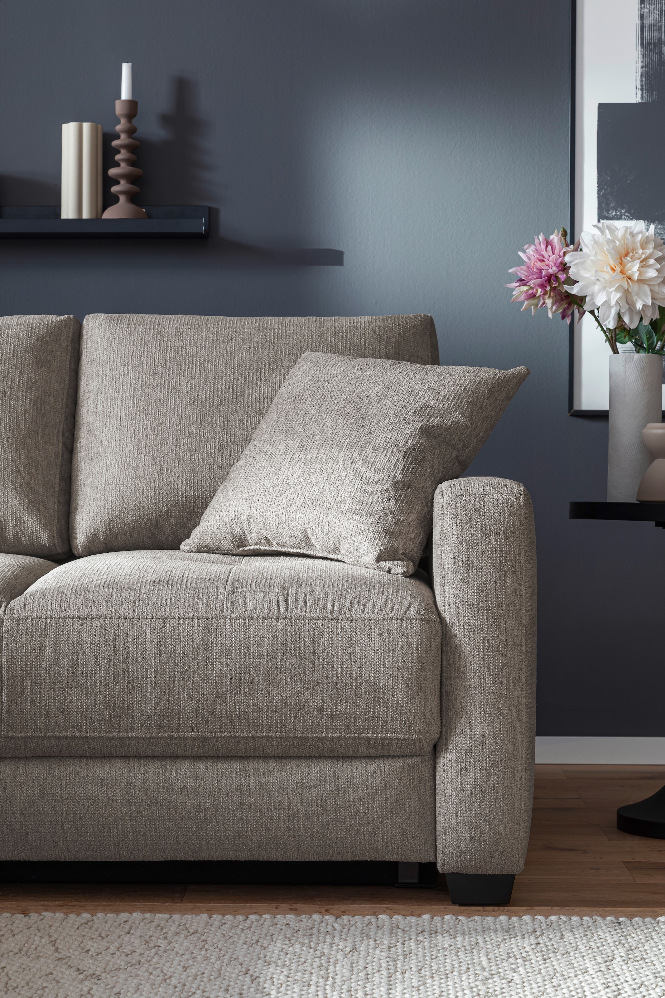 Mr. Couch Ecksofa »Pierre, L-Form mit BoxSpring«, Mit Boxpring-Taschenfederkern