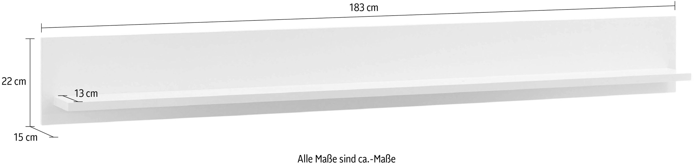 Home affaire Wandboard »Daytona, modernes Wandregal, Wandhalter mit Ablagefläche, 183 cm breit«