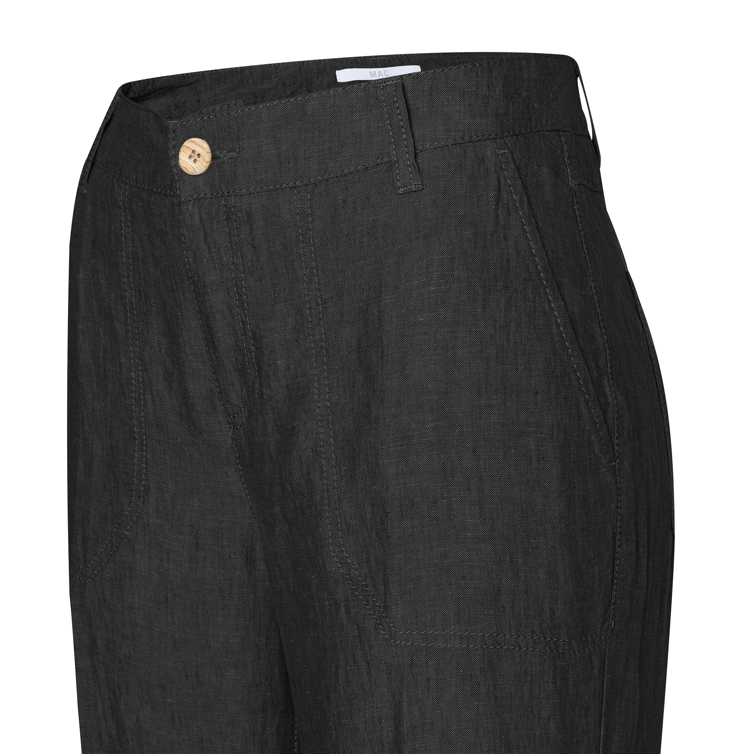 MAC Leinenhose »NORA cropped«, temperaturausgleichend und angenehm auf der Haut