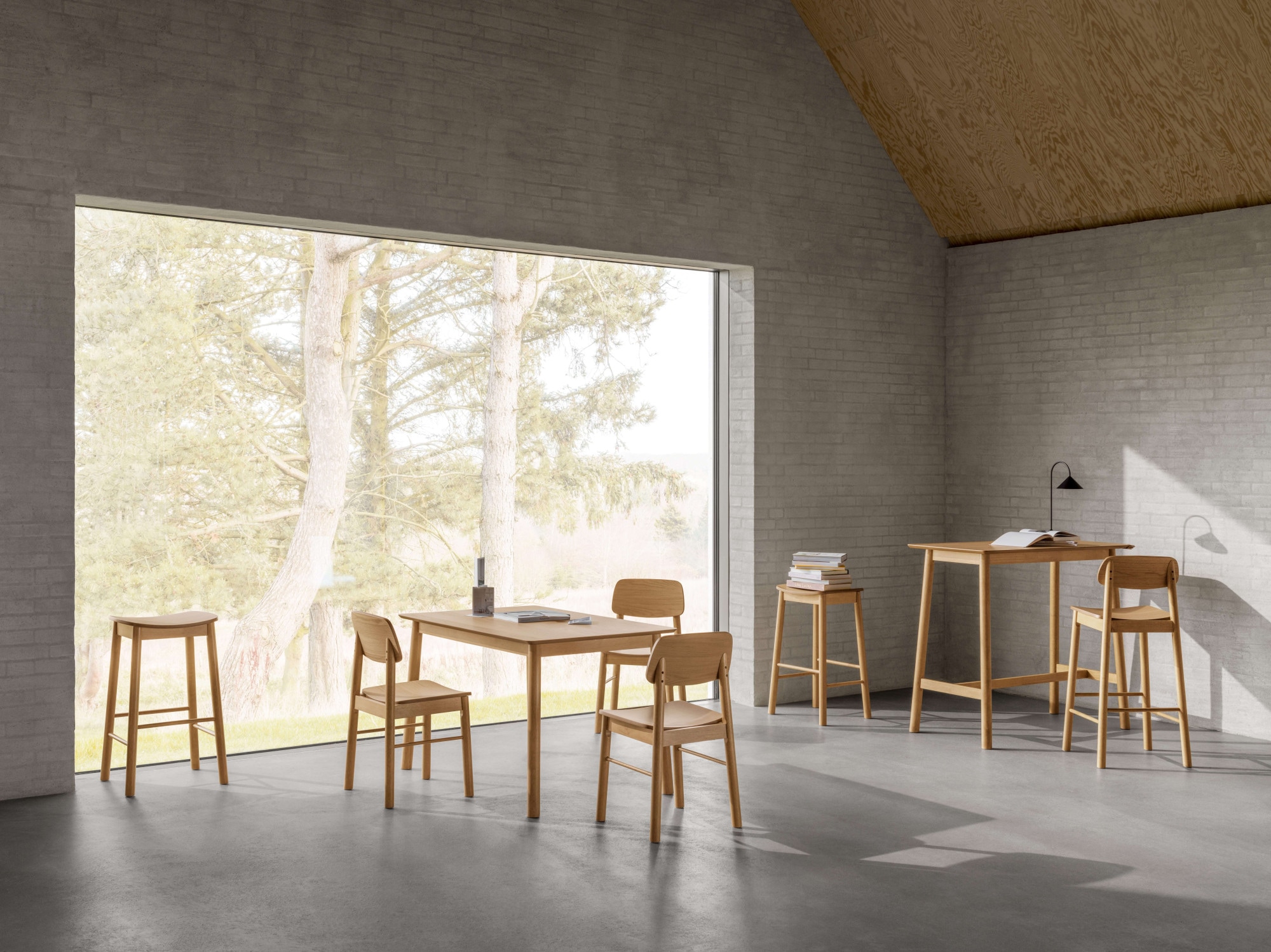 ACTONA GROUP Esstisch »Barlow«, Esstisch, matt Eiche Lack Furnier, Gestell matt Eiche, 120x80x74.8cm
