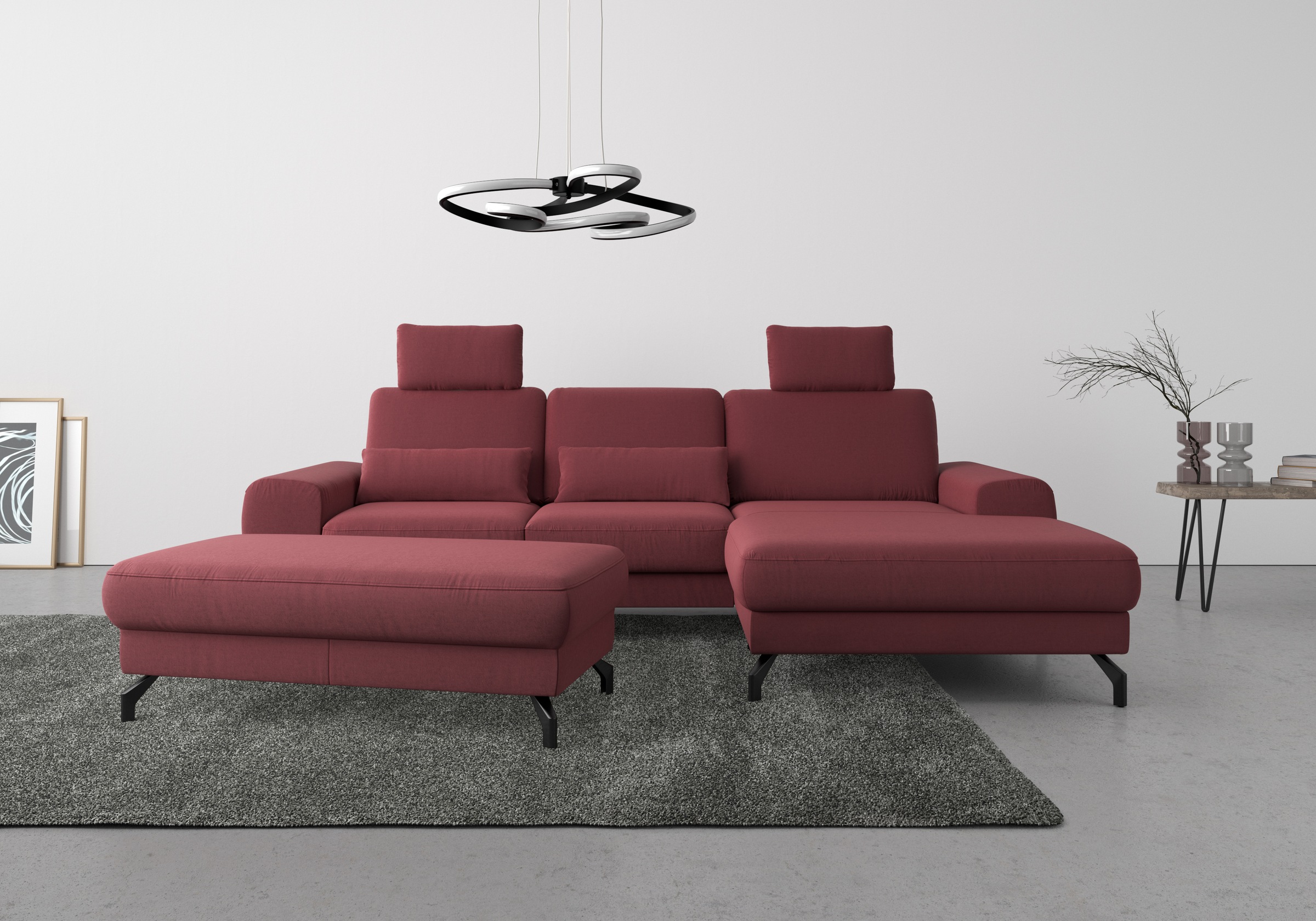 sit&more Ecksofa "Cinturo L-Form", inklusive Sitztiefenverstellung und Fede günstig online kaufen