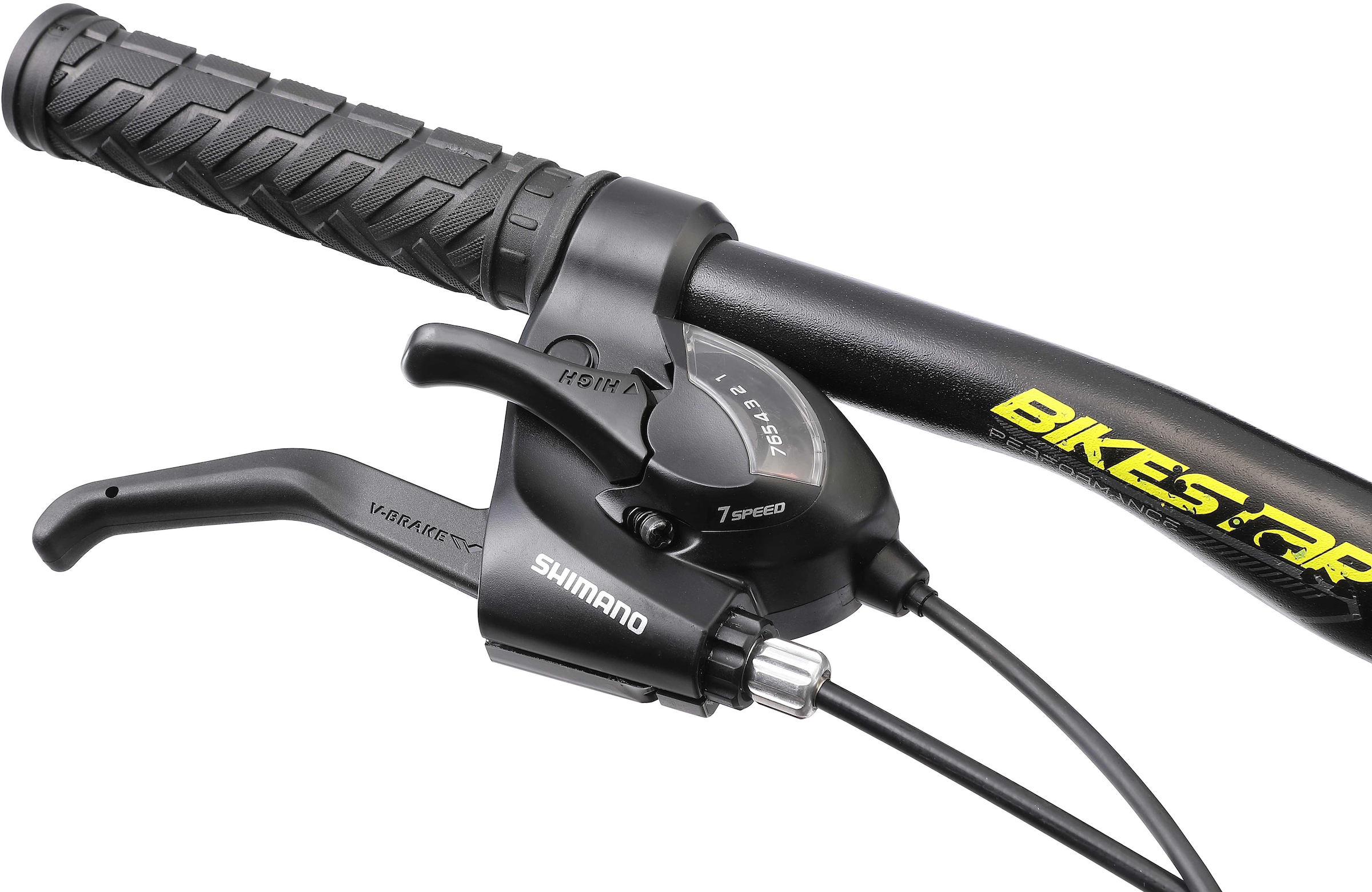 Bikestar Mountainbike, 21 Gang, Shimano, RD-TY300 Schaltwerk, Kettenschaltung, für Damen und Herren, Kettenschaltung