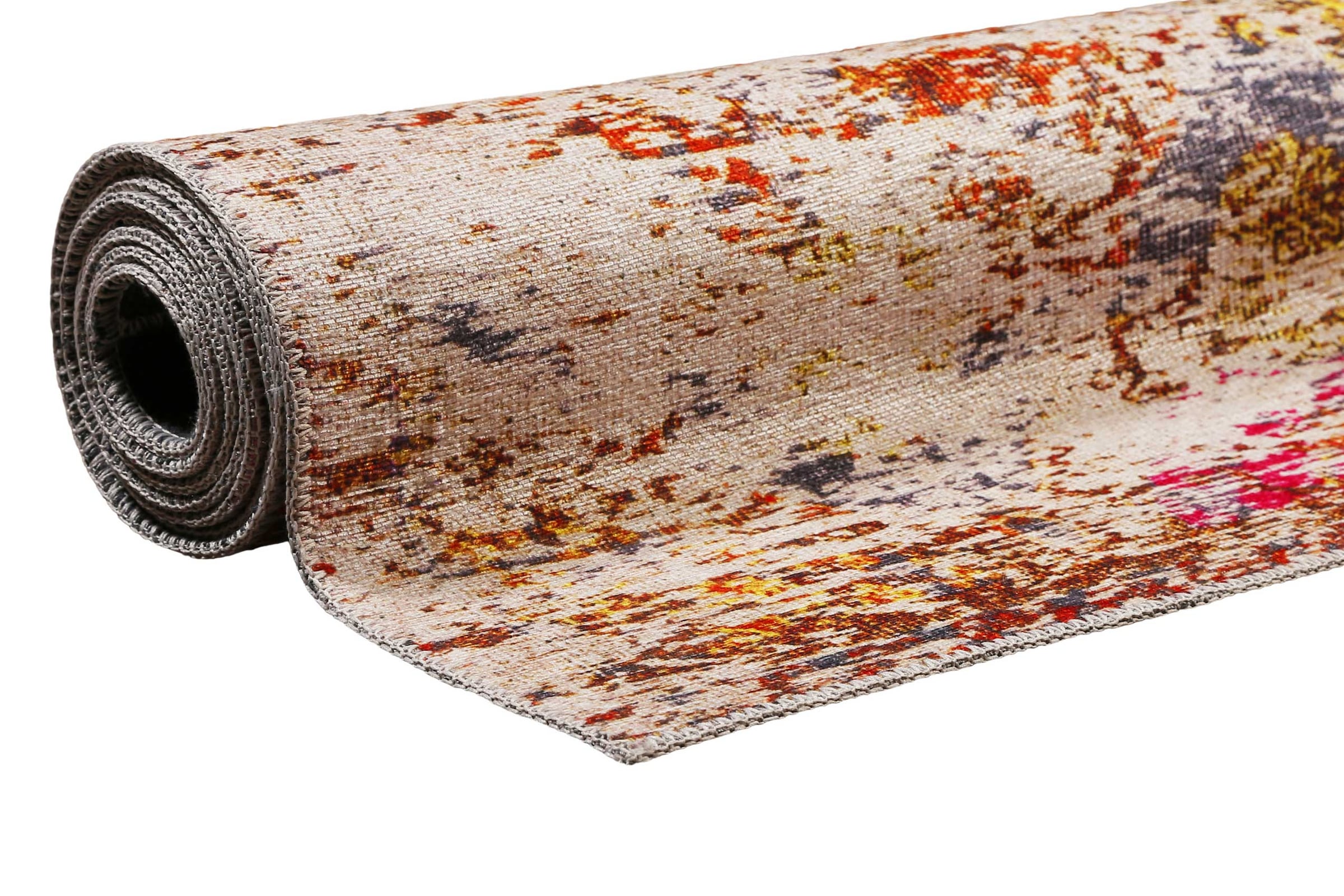 Wecon home Teppich »Focus« rechteckig 6 mm Höhe Vintage, Baumwolle, Kurzflor, Wohnzimmer, Schlafzimmer, pflegeleicht