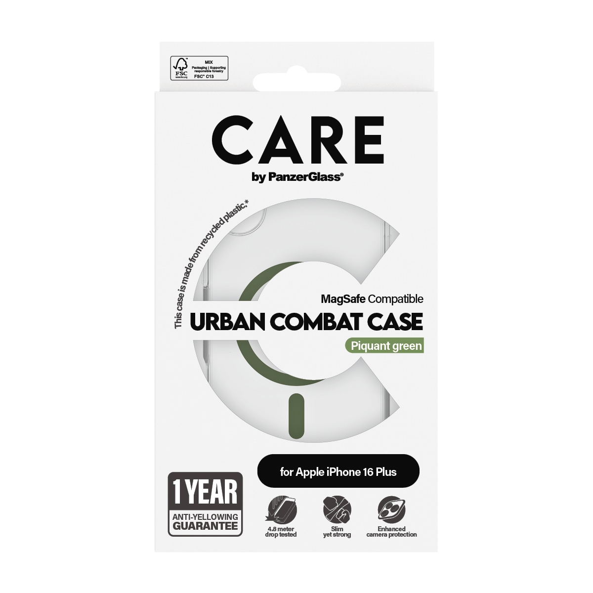 CARE by PanzerGlass Handyhülle »Urban Combat Case für Apple iPhone 16 Plus«, iPhone 16, Backcover, Schutzhülle, Handyschutzhülle, Case, Schutzcase, stoßfest