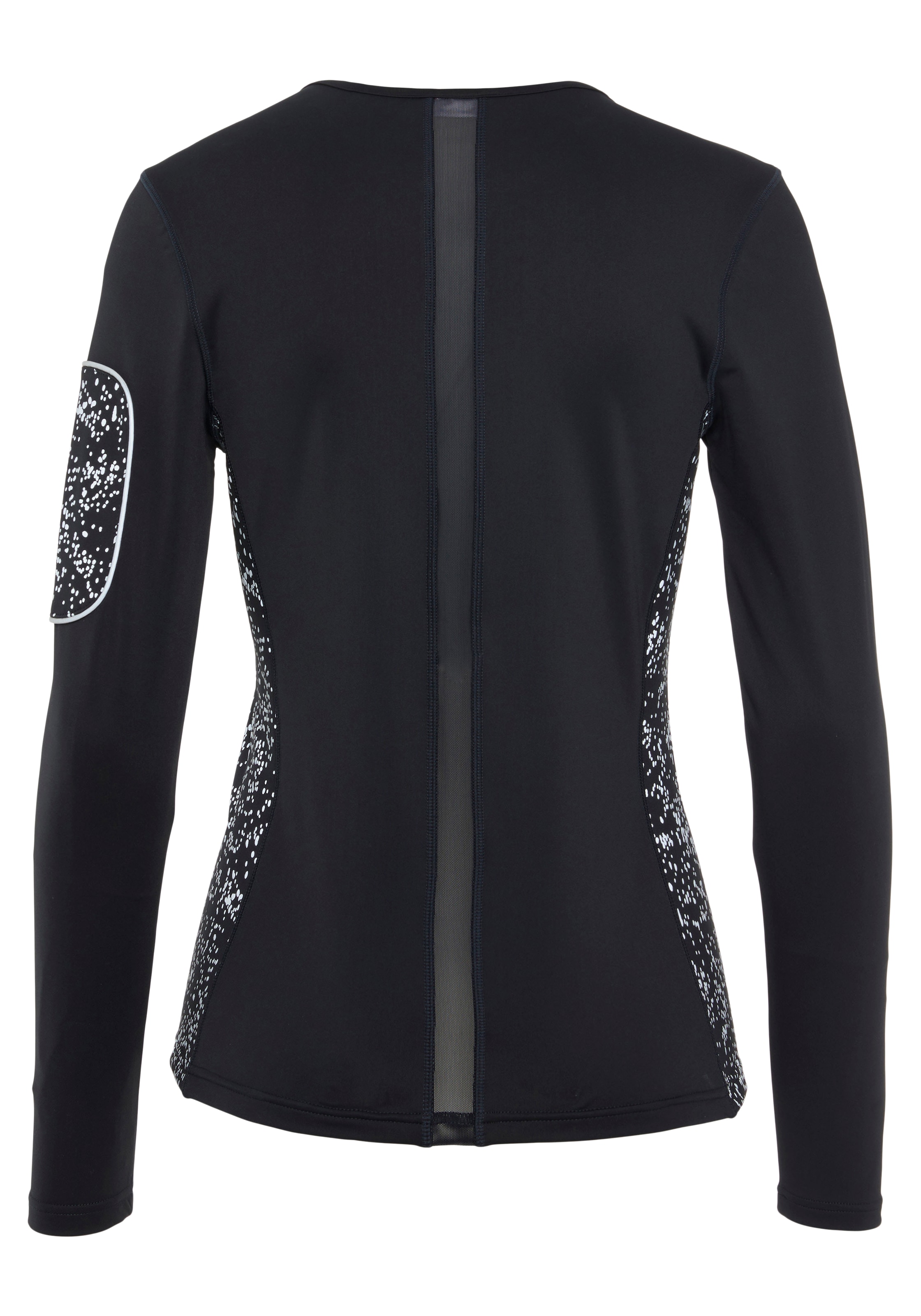 LASCANA ACTIVE Laufshirt, mit reflektierendem Print und praktischer Armtasche