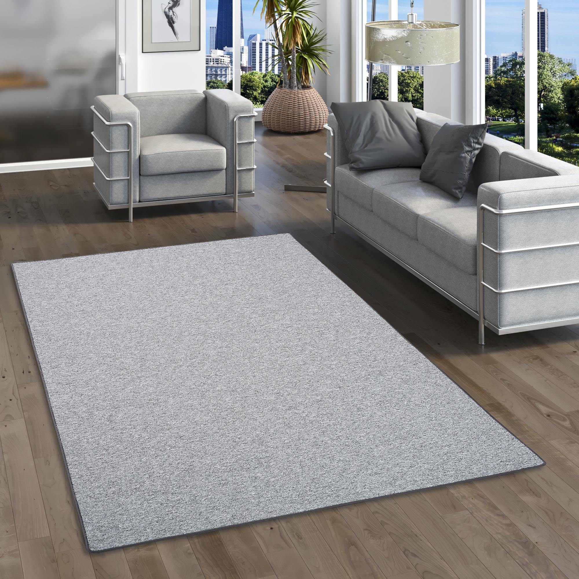 my home Teppich »Fortis, Schlinge, Made in Netherlands«, rechteckig, 5 mm Höhe, Uni Farben, Schlinge, gekettelt, auch als Läufer, strapazierfähig