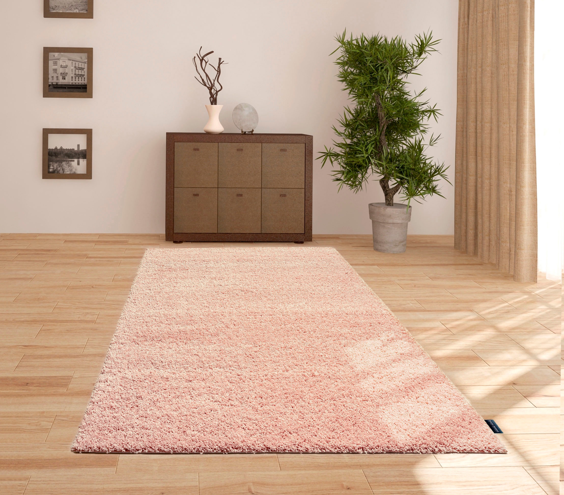 2. Bild von Bruno Banani Hochflor-Teppich »Shaggy Soft«, rechteckig, gewebt, Uni Farben, besonders weich und kuschelig