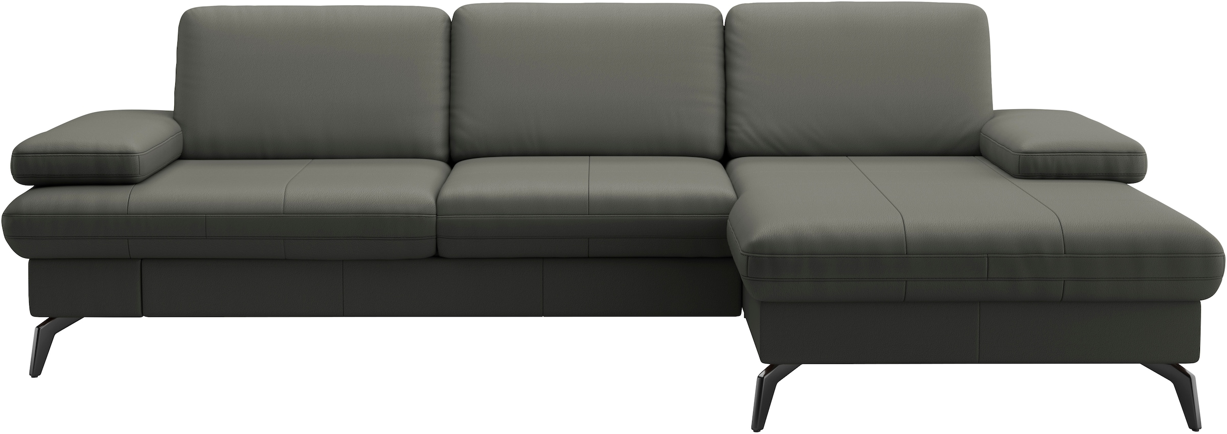 sit&more Ecksofa »Morris L-Form, inkl. Sitztiefenverstellung«, wahlweise mit Armteilverstellung, Bettfunktion & Bettkasten