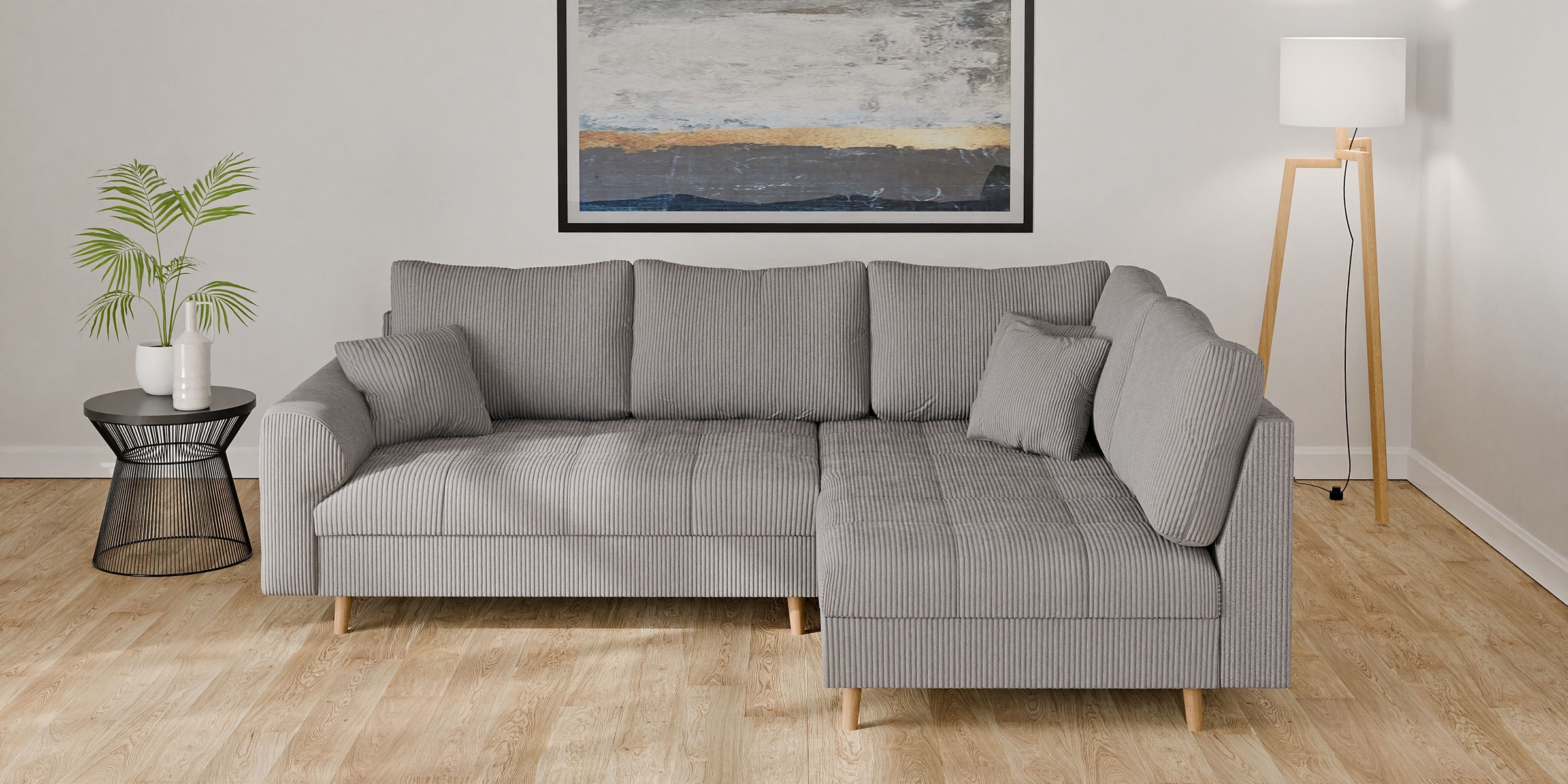 Home affaire Ecksofa »CHARRE L-Form mit Ottomane, Maße B/T/H: 231/161/81 cm günstig online kaufen