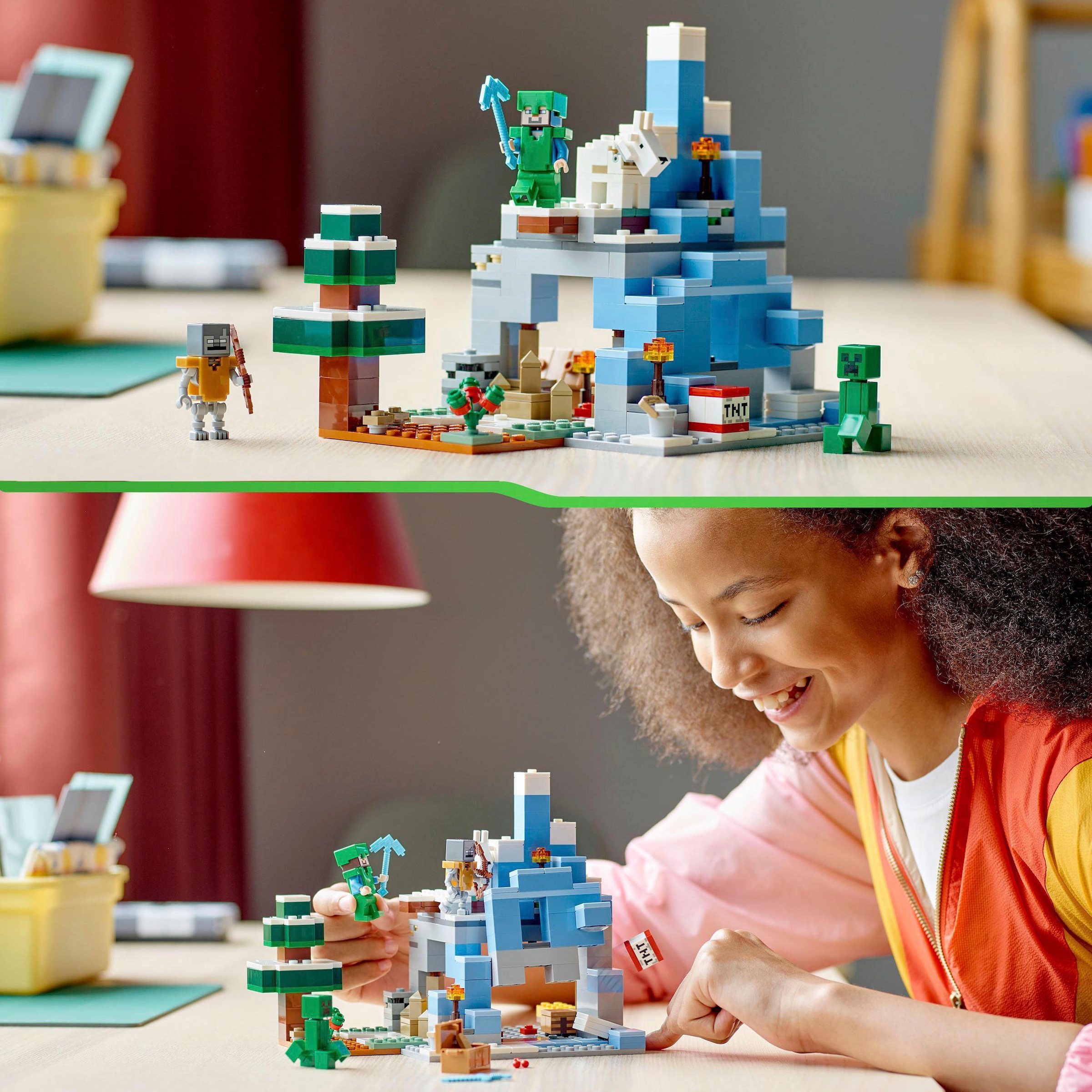 LEGO® Konstruktionsspielsteine »Die Vereisten Gipfel (21243), LEGO® Minecraft«, (304 St.), Made in Europe