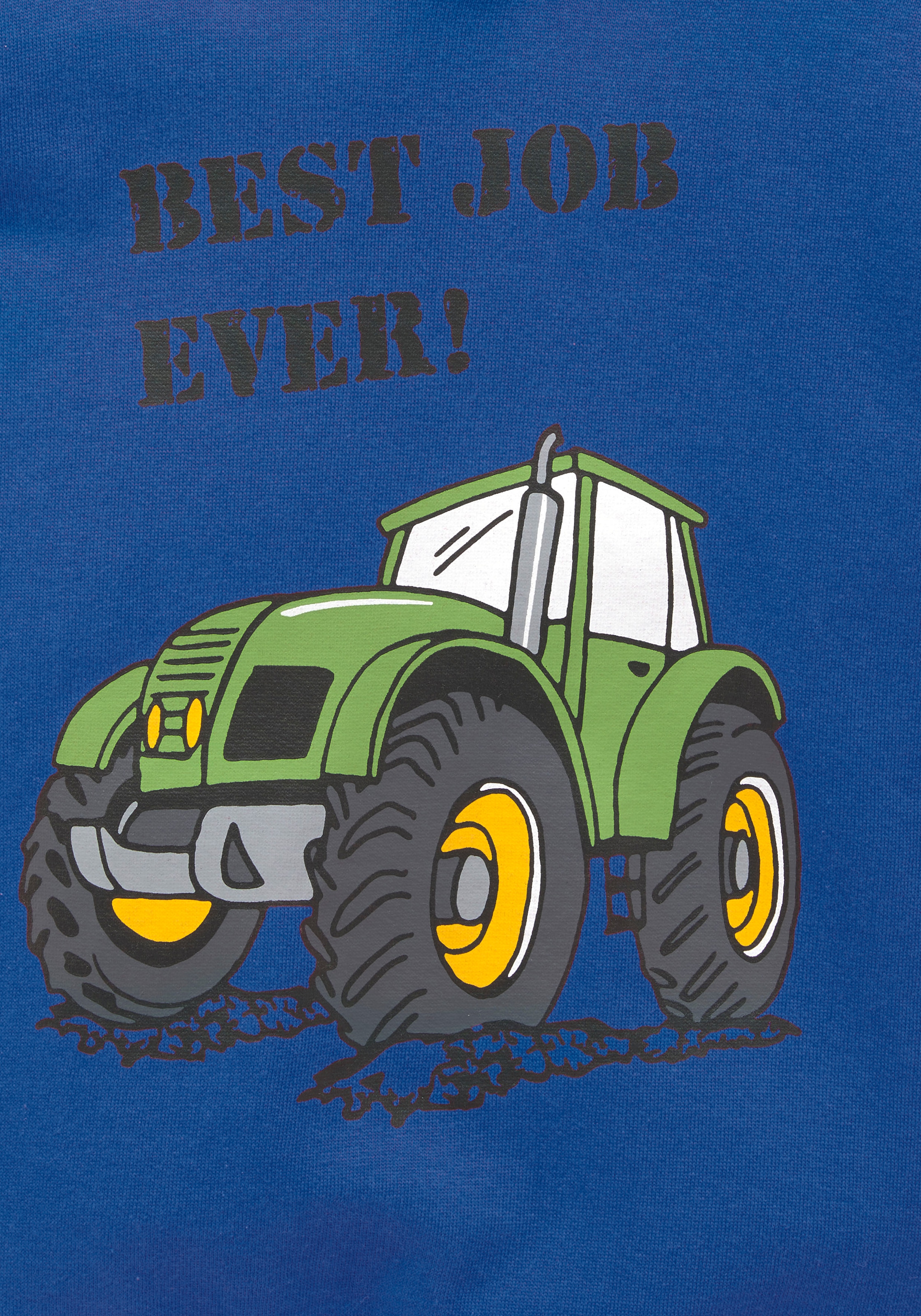KIDSWORLD Kapuzensweatshirt »BEST JOB EVER!«, Kapuzensweatshirt mit Traktor-Print