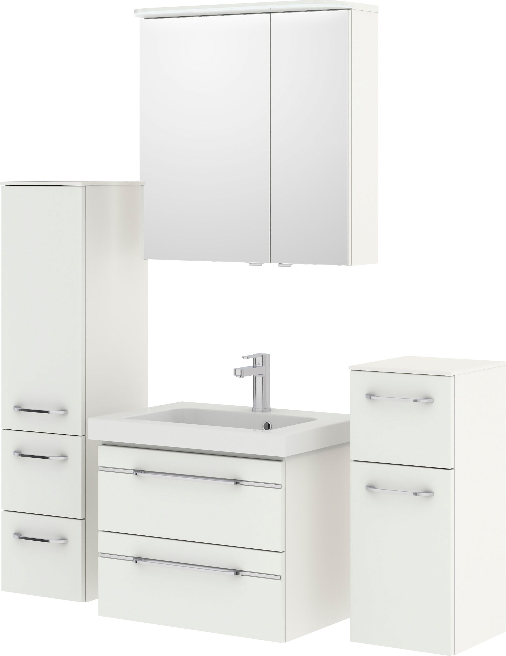 Saphir Badmöbel-Set »Balto Sprint 4-teilig, Mineralmarmor-Waschtisch mit LE günstig online kaufen