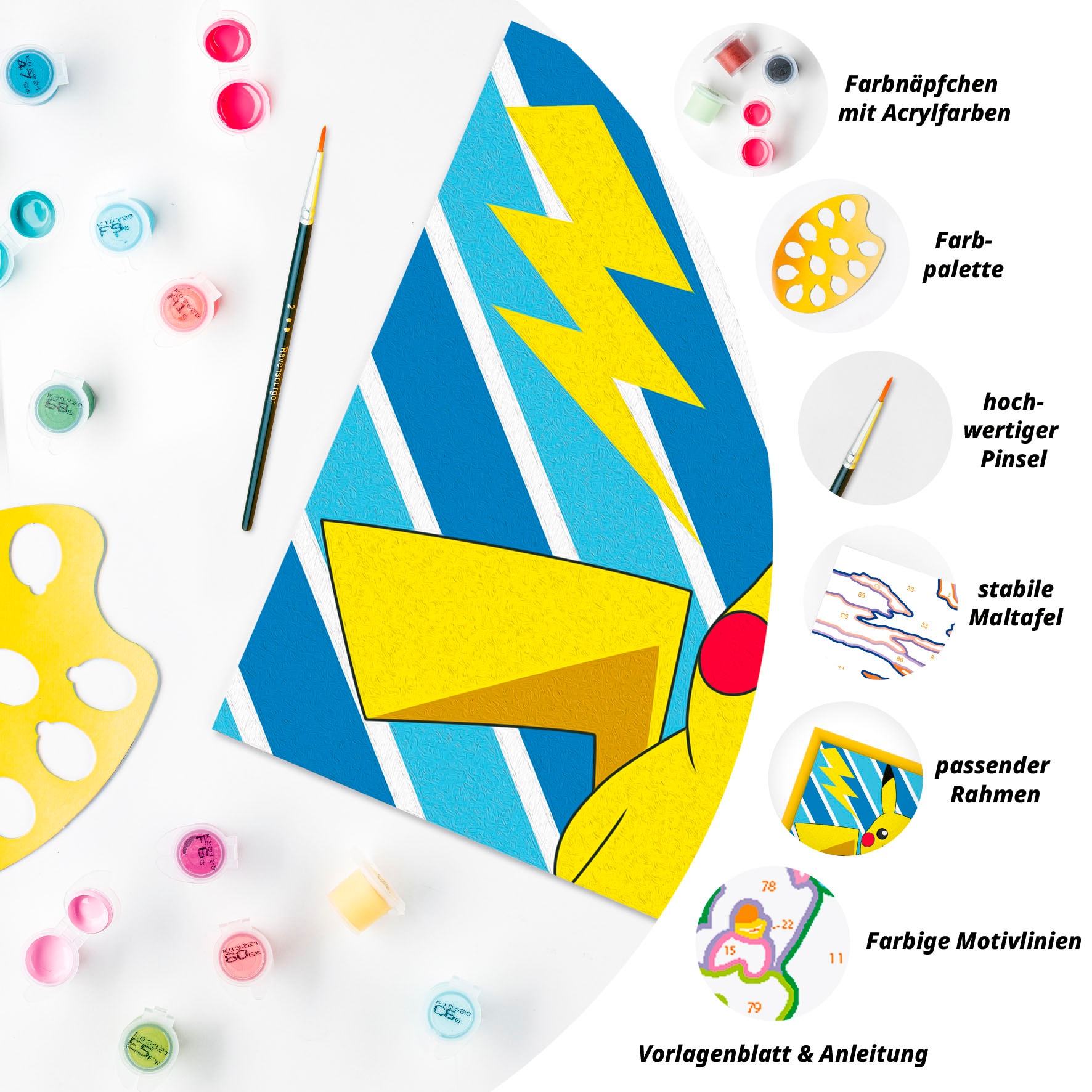 Ravensburger Malen nach Zahlen »CreArt, Freches Pikachu«, Made in Europe