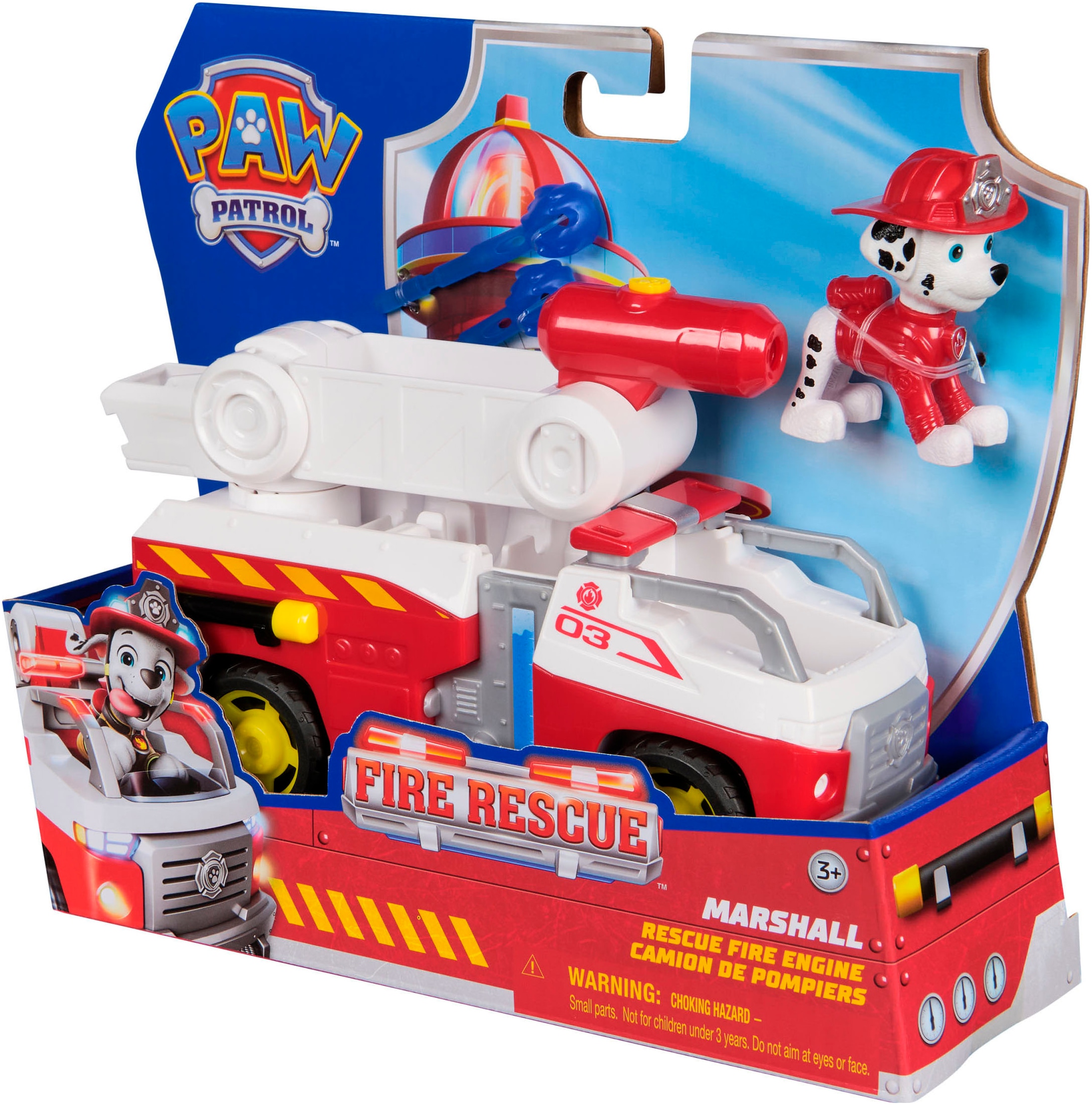Spin Master Spielzeug-Feuerwehr »PAW Patrol Fire Rescue - Marshalls Feuerwehr-Fahrzeug«