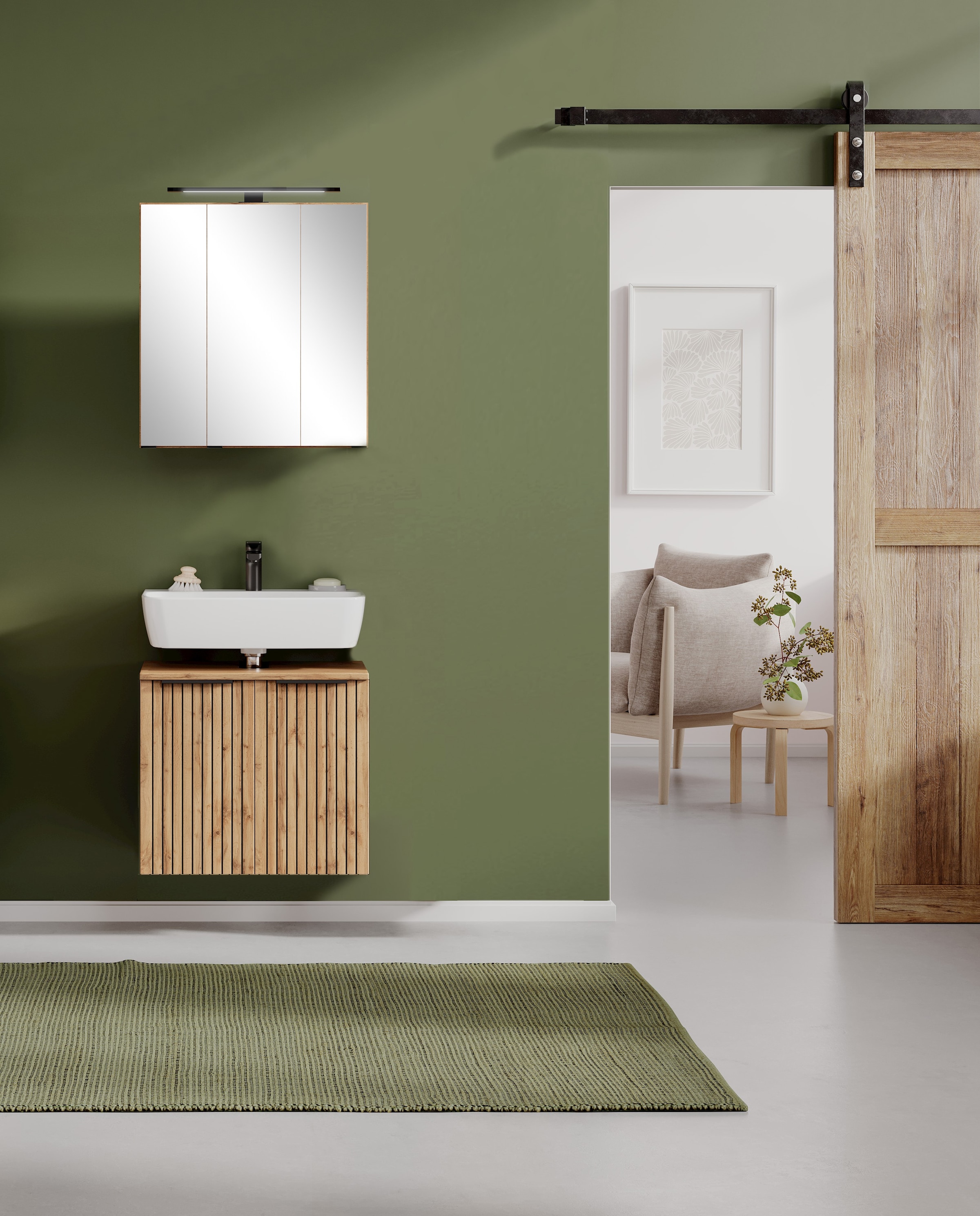 welltime Badezimmer-Set »Welltime Möbel, Carlton Unterbecken-Set 2teilig, 6 günstig online kaufen