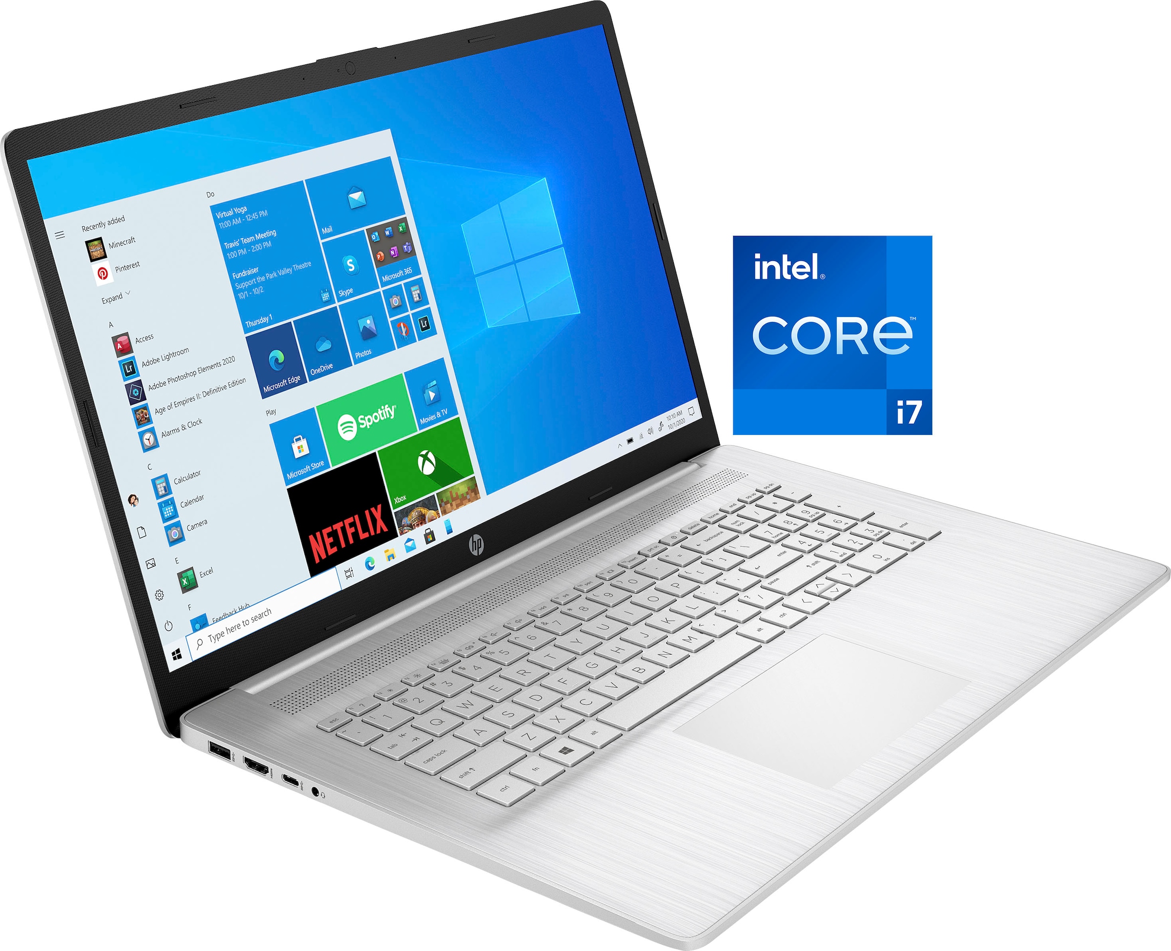 HP Notebook »17-cn0077ng«, 43,9 cm, / 17,3 Zoll, Intel, Core i7, GeForce MX450, 512 GB SSD