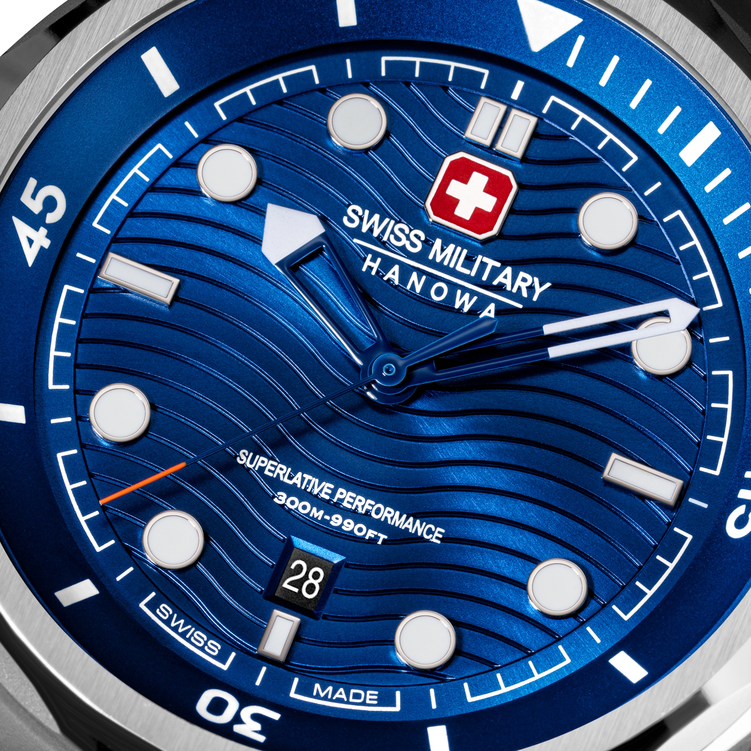 Swiss Military Hanowa Quarzuhr »Breakwater« Armbanduhr, Herrenuhr, Swiss Made, Edelstahlarmband, analog, Tag