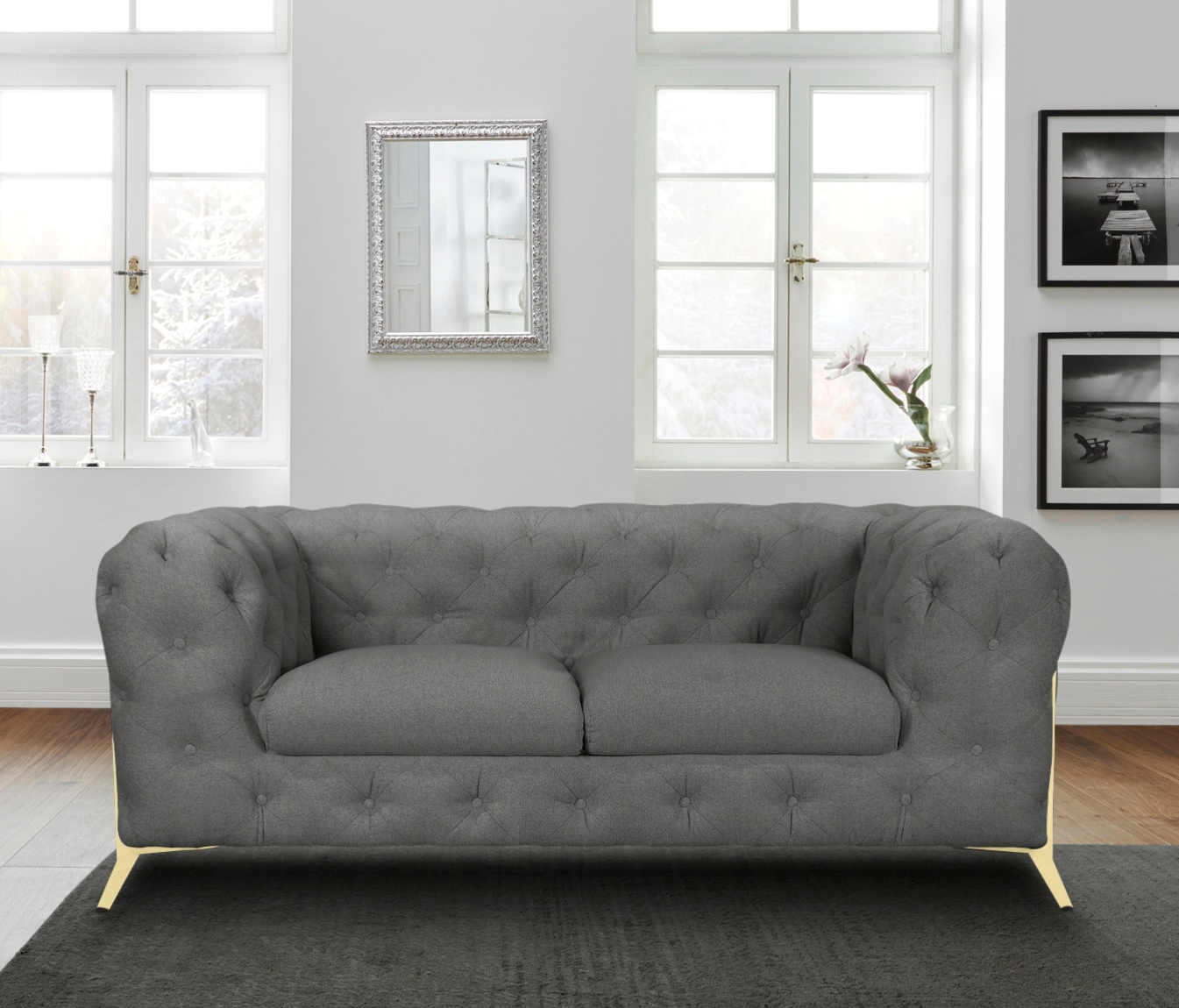 Home affaire Chesterfield-Sofa »Amaury« aufwändige Knopfheftung, moderne Ch günstig online kaufen