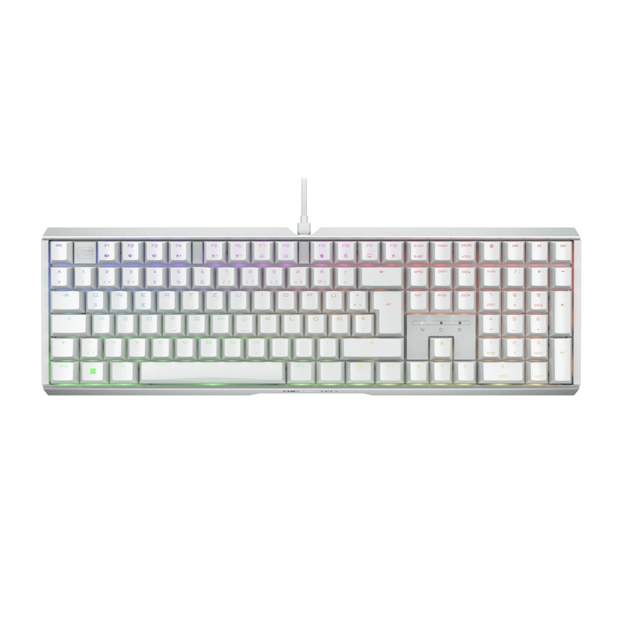 Cherry Xtrfy Gaming-Tastatur »MX 3.1 RGB WHITE / DE«, (ergonomische Form), günstig online kaufen