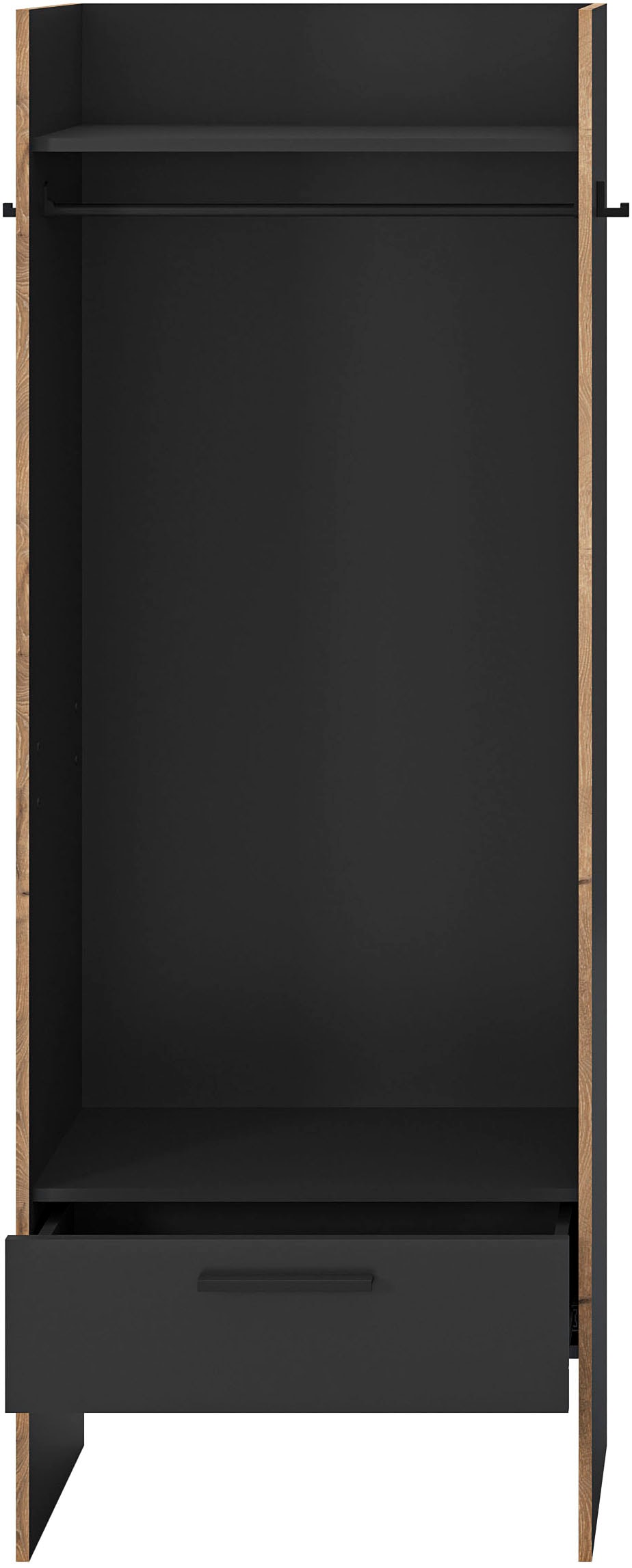 INOSIGN Garderobenschrank »MUSTA, Breite: 70cm, inkl. Kleiderstange, 2 Haken, 1 Schubkasten«, Dielenschrank, Flurschrank, Schrank, Universalschrank, Sitzbank
